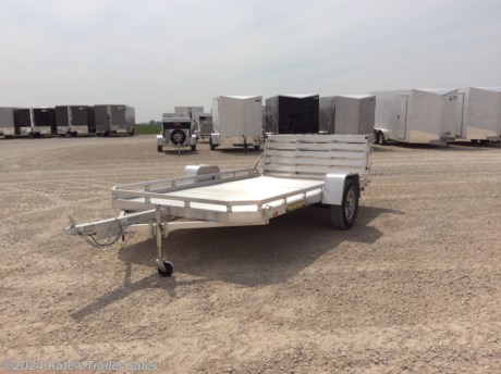 &lt;p&gt;New Aluma 7712HBT aluminum 12&#39; utility trailer.&lt;/p&gt;
&lt;p&gt;3500# Rubber torsion axle (rated at 2990#) - Easy lube hubs&lt;/p&gt;
&lt;p&gt;ST205/75R14 LRC radial tires with Aluminum wheels&lt;/p&gt;
&lt;p&gt;Aluminum fenders&lt;/p&gt;
&lt;p&gt;Extruded aluminum floor&lt;/p&gt;
&lt;p&gt;Front &amp;amp; side retaining rails&lt;/p&gt;
&lt;p&gt;A-Framed aluminum tongue with 2&quot; coupler&lt;/p&gt;
&lt;p&gt;(4) Stake pockets (2 per side)&lt;/p&gt;
&lt;p&gt;Swivel tongue jack&lt;/p&gt;
&lt;p&gt;LED Lighting package, safety chains&lt;/p&gt;
&lt;p&gt;Aluminum Bi-Fold Tailgate 5&#39; long&lt;/p&gt;
&lt;p&gt;This trailer only weighs 650 LBS Empty&lt;/p&gt;
&lt;div&gt;
&lt;div class=&quot;gmail_signature&quot; dir=&quot;ltr&quot; data-smartmail=&quot;gmail_signature&quot;&gt;
&lt;div dir=&quot;ltr&quot;&gt;
&lt;div dir=&quot;ltr&quot;&gt;
&lt;div dir=&quot;ltr&quot;&gt;
&lt;div dir=&quot;ltr&quot;&gt;
&lt;div dir=&quot;ltr&quot;&gt;
&lt;div dir=&quot;ltr&quot;&gt;
&lt;div dir=&quot;ltr&quot;&gt;
&lt;div dir=&quot;ltr&quot;&gt;
&lt;p&gt;Overall width = 101.5&quot;&lt;/p&gt;
&lt;p&gt;Overall length = 194.5&quot;&lt;/p&gt;
&lt;p&gt;5 Year Limited Factory Warranty *&lt;/p&gt;
&lt;/div&gt;
&lt;/div&gt;
&lt;/div&gt;
&lt;/div&gt;
&lt;/div&gt;
&lt;/div&gt;
&lt;/div&gt;
&lt;/div&gt;
&lt;/div&gt;
&lt;/div&gt;
&lt;div&gt;
&lt;div class=&quot;gmail_signature&quot; dir=&quot;ltr&quot; data-smartmail=&quot;gmail_signature&quot;&gt;
&lt;div dir=&quot;ltr&quot;&gt;
&lt;div dir=&quot;ltr&quot;&gt;
&lt;div dir=&quot;ltr&quot;&gt;
&lt;div dir=&quot;ltr&quot;&gt;
&lt;div dir=&quot;ltr&quot;&gt;
&lt;div dir=&quot;ltr&quot;&gt;
&lt;div dir=&quot;ltr&quot;&gt;
&lt;div dir=&quot;ltr&quot;&gt;
&lt;p&gt;&amp;nbsp;&lt;/p&gt;
&lt;p&gt;**Please call or email us to verify that this trailer is still for sale**&amp;nbsp; All prices on our website are Cash Prices. Tax, Title, and Licensing fees are not included in the listing price. All out-of-state purchasers must bring cash or a cashier&#39;s check. NO OUT OF STATE CHECKS WILL BE ACCEPTED!! We do NOT accept Credit Cards for payment on trailers! *Contact us for the best Out the Door Price* We offer financing through Sheffield Financial &amp;amp; Trailer Solutions Financial with approved credit on new trailers . Ask us about E-Track installs, D-Ring installs, Ladder Rack installs. Here at Kate&#39;s Trailer Sales we try to have over 400 trailers in stock and for sale at our Arthur IL location. We are a licensed Illinois Trailer Dealer. We also have a fully stocked selection of trailer parts and offer trailer service like wheel bearing, brakes, seals, lighting, wood replacement, panel replacement, welding on steel and aluminum, B&amp;amp;W Gooseneck Hitch installs, E-track installs, D-ring installs,Curt Hitches, Adjustable Hitches, B&amp;amp;W adjustable hitches. We stock Enclosed Cargo Trailers, Horse Trailers, Livestock Trailers, ATV Trailers, UTV Trailers, Dump Trailers, Tiltbed Equipment Trailers, Implement Trailers, Car Haulers, Aluminum Trailers, Utility Trailer, Box Trailer, Used Trailer for sale, Bobcat Trailer, Car Trailer, Race Trailers, Gooseneck Trailer, Gooseneck Enclosed Trailers, Gooseneck Dump Trailer, Hydraulic Dovetail Trailers, Low-Pro Trailers, Enclosed Car Trailers, Construction Trailers, Craft Trailers, Tool Trailers, Deckover Trailers, Farm Trailers, Seed Trailers, Skid Loader Trailer, Scissor Lift Trailers, Forklift Trailers, Motorcycle Trailers, Slingshot Trailer, Aluminum Cargo Trailers, Engineered I-Beam Gooseneck Trailers, Buggy Haulers, Jeep Trailers, SXS Trailer, Pipetop Trailer, Spring Loaded Gate Trailers, Trailer to haul my Golf-Cart, Pintle Trailer, Backhoe Trailer, Landscape Trailer, Lawn Care Trailer.&amp;nbsp; We are centrally located between Chicago IL, Indianapolis IN, St Louis MO, Effingham IL, Champaign IL, Decatur IL, Springfield IL, Rockford IL,Peoria IL , Bloomington IL, Mount Vernon IL, Teutopolis IL, Decatur IL, Litchfield IL, Danville IL. We are a dealer for Aluma Aluminum Trailers, Cross Enclosed Cargo Trailers, Load Trail Trailers, Midsota Trailers, Nova Trailers by Midsota, Pace Trailers, Lamar Trailers, Rice Trailers, Sundowner Trailers, ATC Trailers, H&amp;amp;H Trailers, Horizon Trailers, Delta Livestock Trailers, Delta Horse Trailers.&lt;/p&gt;
&lt;/div&gt;
&lt;/div&gt;
&lt;/div&gt;
&lt;/div&gt;
&lt;/div&gt;
&lt;/div&gt;
&lt;/div&gt;
&lt;/div&gt;
&lt;/div&gt;
&lt;/div&gt;