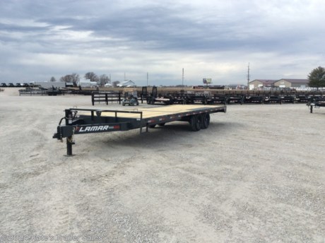 &lt;p&gt;NEW Lamar F8022427 102X24&#39; Deckover Trailer&lt;/p&gt;
&lt;p&gt;(2) 7000 LB Axles (14000 LB&amp;nbsp;GVWR)&lt;/p&gt;
&lt;p&gt;Brakes on both axles&lt;/p&gt;
&lt;p&gt;Ez lube hubs&lt;/p&gt;
&lt;p&gt;235/80R16 Radial Tires&lt;/p&gt;
&lt;p&gt;2-5/16&quot; Adj Coupler&lt;/p&gt;
&lt;p&gt;1- 10K Drop Leg Jack&lt;/p&gt;
&lt;p&gt;Expanded Metal Tool Tray&lt;/p&gt;
&lt;p&gt;Straight Deck&lt;/p&gt;
&lt;p&gt;Rear Pull Out Ramps&amp;nbsp;&lt;/p&gt;
&lt;p&gt;Stake Pockets&lt;/p&gt;
&lt;p&gt;8&quot; I beam frame&lt;/p&gt;
&lt;p&gt;16&quot; OC Cross members&lt;/p&gt;
&lt;p&gt;Rub Rail&lt;/p&gt;
&lt;p&gt;Treated Yellow Pine Floor&lt;/p&gt;
&lt;p&gt;LED Lighting&lt;/p&gt;
&lt;p&gt;Gray Powder Coat Paint *&lt;/p&gt;
&lt;p&gt;&amp;nbsp;&lt;/p&gt;
&lt;p&gt;**Please call or email us to verify that this trailer is still for sale**&amp;nbsp; All prices on our website are Cash Prices. Tax, Title, and Licensing fees are not included in the listing price. All out-of-state purchasers must bring cash or a cashier&#39;s check. NO OUT OF STATE CHECKS WILL BE ACCEPTED!! We do NOT accept Credit Cards for payment on trailers! *Contact us for the best Out the Door Price* We offer financing through Sheffield Financial &amp;amp; Trailer Solutions Financial with approved credit on new trailers . Ask us about E-Track installs, D-Ring installs, Ladder Rack installs. Here at Kate&#39;s Trailer Sales we try to have over 400 trailers in stock and for sale at our Arthur IL location. We are a licensed Illinois Trailer Dealer. We also have a fully stocked selection of trailer parts and offer trailer service like wheel bearing, brakes, seals, lighting, wood replacement, panel replacement, welding on steel and aluminum, B&amp;amp;W Gooseneck Hitch installs, E-track installs, D-ring installs,Curt Hitches, Adjustable Hitches, B&amp;amp;W adjustable hitches. We stock Enclosed Cargo Trailers, Horse Trailers, Livestock Trailers, ATV Trailers, UTV Trailers, Dump Trailers, Tiltbed Equipment Trailers, Implement Trailers, Car Haulers, Aluminum Trailers, Utility Trailer, Box Trailer, Used Trailer for sale, Bobcat Trailer, Car Trailer, Race Trailers, Gooseneck Trailer, Gooseneck Enclosed Trailers, Gooseneck Dump Trailer, Hydraulic Dovetail Trailers, Low-Pro Trailers, Enclosed Car Trailers, Construction Trailers, Craft Trailers, Tool Trailers, Deckover Trailers, Farm Trailers, Seed Trailers, Skid Loader Trailer, Scissor Lift Trailers, Forklift Trailers, Motorcycle Trailers, Slingshot Trailer, Aluminum Cargo Trailers, Engineered I-Beam Gooseneck Trailers, Buggy Haulers, Jeep Trailers, SXS Trailer, Pipetop Trailer, Spring Loaded Gate Trailers, Trailer to haul my Golf-Cart, Pintle Trailer, Backhoe Trailer, Landscape Trailer, Lawn Care Trailer.&amp;nbsp; We are centrally located between Chicago IL, Indianapolis IN, St Louis MO, Effingham IL, Champaign IL, Decatur IL, Springfield IL, Rockford IL,Peoria IL , Bloomington IL, Mount Vernon IL, Teutopolis IL, Decatur IL, Litchfield IL, Danville IL. We are a dealer for Aluma Aluminum Trailers, Cross Enclosed Cargo Trailers, Load Trail Trailers, Midsota Trailers, Nova Trailers by Midsota, Pace Trailers, Lamar Trailers, Rice Trailers, Sundowner Trailers, ATC Trailers, H&amp;amp;H Trailers, Horizon Trailers, Delta Livestock Trailers, Delta Horse Trailers.&lt;/p&gt;