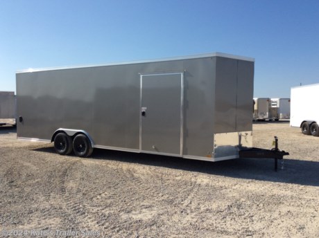 &lt;p&gt;Cross 8.5&#39; wide by 24&#39; long enclosed cargo trailer rated at 9990 LB GVWR.&lt;/p&gt;
&lt;p&gt;6&quot; additional height (84&quot; Interior)&lt;/p&gt;
&lt;p&gt;V-nose,&lt;/p&gt;
&lt;p&gt;RV Style side door,&lt;/p&gt;
&lt;p&gt;Upgraded to (2) 5200 lb Dexter Spring axles,&lt;/p&gt;
&lt;p&gt;Spare Tire Mount&lt;/p&gt;
&lt;p&gt;Spare Tire&lt;/p&gt;
&lt;p&gt;Sidewall Vents&lt;/p&gt;
&lt;p&gt;EZ Lube hubs,&lt;/p&gt;
&lt;p&gt;Brakes on both axles,&lt;/p&gt;
&lt;p&gt;Floor is 16&quot; on center spacing,&lt;/p&gt;
&lt;p&gt;Tube Walls and Tube ceiling are 16 on center spacing,&lt;/p&gt;
&lt;p&gt;One piece aluminum roof,&lt;/p&gt;
&lt;p&gt;(4) recessed D-rings,&lt;/p&gt;
&lt;p&gt;Aluminum side door hold backs,&lt;/p&gt;
&lt;p&gt;Radial tires,&lt;/p&gt;
&lt;p&gt;EZ Lube hubs,&lt;/p&gt;
&lt;p&gt;Triple Tube Tongue,&lt;/p&gt;
&lt;p&gt;3/4 waterproof floor,&lt;/p&gt;
&lt;p&gt;3/8 waterproof sidewalls,&lt;/p&gt;
&lt;p&gt;Rear ramp door with extra flap,&lt;/p&gt;
&lt;p&gt;24&quot; rock guard,&lt;/p&gt;
&lt;p&gt;3 year limited factory warranty ,&lt;/p&gt;
&lt;p&gt;824TA&lt;/p&gt;
&lt;p&gt;&amp;nbsp;&lt;/p&gt;
&lt;p&gt;**Please call or email us to verify that this trailer is still for sale**&amp;nbsp; All prices on our website are Cash Prices. Tax, Title, and Licensing fees are not included in the listing price. All out-of-state purchasers must bring cash or a cashier&#39;s check. NO OUT OF STATE CHECKS WILL BE ACCEPTED!! We do NOT accept Credit Cards for payment on trailers! *Contact us for the best Out the Door Price* We offer financing through Sheffield Financial &amp;amp; Trailer Solutions Financial with approved credit on new trailers . Ask us about E-Track installs, D-Ring installs, Ladder Rack installs. Here at Kate&#39;s Trailer Sales we try to have over 400 trailers in stock and for sale at our Arthur IL location. We are a licensed Illinois Trailer Dealer. We also have a fully stocked selection of trailer parts and offer trailer service like wheel bearing, brakes, seals, lighting, wood replacement, panel replacement, welding on steel and aluminum, B&amp;amp;W Gooseneck Hitch installs, E-track installs, D-ring installs,Curt Hitches, Adjustable Hitches, B&amp;amp;W adjustable hitches. We stock Enclosed Cargo Trailers, Horse Trailers, Livestock Trailers, ATV Trailers, UTV Trailers, Dump Trailers, Tiltbed Equipment Trailers, Implement Trailers, Car Haulers, Aluminum Trailers, Utility Trailer, Box Trailer, Used Trailer for sale, Bobcat Trailer, Car Trailer, Race Trailers, Gooseneck Trailer, Gooseneck Enclosed Trailers, Gooseneck Dump Trailer, Hydraulic Dovetail Trailers, Low-Pro Trailers, Enclosed Car Trailers, Construction Trailers, Craft Trailers, Tool Trailers, Deckover Trailers, Farm Trailers, Seed Trailers, Skid Loader Trailer, Scissor Lift Trailers, Forklift Trailers, Motorcycle Trailers, Slingshot Trailer, Aluminum Cargo Trailers, Engineered I-Beam Gooseneck Trailers, Buggy Haulers, Jeep Trailers, SXS Trailer, Pipetop Trailer, Spring Loaded Gate Trailers, Trailer to haul my Golf-Cart, Pintle Trailer, Backhoe Trailer, Landscape Trailer, Lawn Care Trailer.&amp;nbsp; We are centrally located between Chicago IL, Indianapolis IN, St Louis MO, Effingham IL, Champaign IL, Decatur IL, Springfield IL, Rockford IL,Peoria IL , Bloomington IL, Mount Vernon IL, Teutopolis IL, Decatur IL, Litchfield IL, Danville IL. We are a dealer for Aluma Aluminum Trailers, Cross Enclosed Cargo Trailers, Load Trail Trailers, Midsota Trailers, Nova Trailers by Midsota, Pace Trailers, Lamar Trailers, Rice Trailers, Sundowner Trailers, ATC Trailers, H&amp;amp;H Trailers, Horizon Trailers, Delta Livestock Trailers, Delta Horse Trailers.&lt;/p&gt;