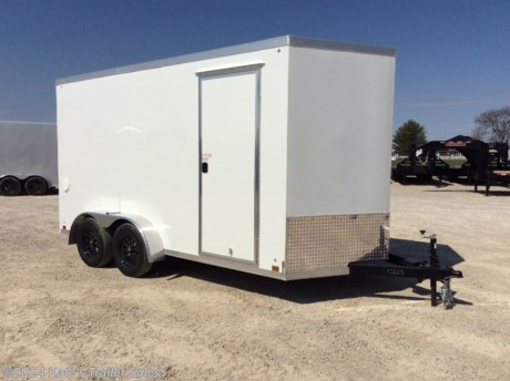 &lt;p&gt;New Cross 7X14&#39; trailer with 12&quot; additional height . (84&quot; Interior height) 714TA&lt;/p&gt;
&lt;p&gt;(2) 3500 LB Axles 7000 LB GVWR&lt;/p&gt;
&lt;p&gt;Everything is 16&quot; on center floor, walls and ceiling,&lt;/p&gt;
&lt;p&gt;Sidewall Vents&lt;/p&gt;
&lt;p&gt;Spare Tire Mount&lt;/p&gt;
&lt;p&gt;Spare Tire&lt;/p&gt;
&lt;p&gt;(4) Recessed D-Rings&lt;/p&gt;
&lt;p&gt;side door with RV latch,&lt;/p&gt;
&lt;p&gt;Rear Ramp door with extra flap,&lt;/p&gt;
&lt;p&gt;V-nose,&lt;/p&gt;
&lt;p&gt;one piece roof,&lt;/p&gt;
&lt;p&gt;radial tires,&lt;/p&gt;
&lt;p&gt;LED lights,&lt;/p&gt;
&lt;p&gt;brakes on both axles,&lt;/p&gt;
&lt;p&gt;Aluminum door hold backs on side door,&lt;/p&gt;
&lt;p&gt;3&quot; exterior bottom trim,&lt;/p&gt;
&lt;p&gt;3/8&quot; waterproof side walls,&lt;/p&gt;
&lt;p&gt;3/4&quot; waterproof floor&lt;/p&gt;
&lt;p&gt;Screwless .030 exterior aluminum skin,&lt;/p&gt;
&lt;p&gt;Dexter axles with EZ Lube hubs.&lt;/p&gt;
&lt;p&gt;Empty Weight: 2470 Lbs&lt;/p&gt;
&lt;p&gt;3 year limited factory Warranty&amp;nbsp;&lt;/p&gt;
&lt;p&gt;&amp;nbsp;&lt;/p&gt;
&lt;p&gt;**Please call or email us to verify that this trailer is still for sale**&amp;nbsp; All prices on our website are Cash Prices. Tax, Title, and Licensing fees are not included in the listing price. All out-of-state purchasers must bring cash or a cashier&#39;s check. NO OUT OF STATE CHECKS WILL BE ACCEPTED!! We do NOT accept Credit Cards for payment on trailers! *Contact us for the best Out the Door Price* We offer financing through Sheffield Financial &amp;amp; Trailer Solutions Financial with approved credit on new trailers . Ask us about E-Track installs, D-Ring installs, Ladder Rack installs. Here at Kate&#39;s Trailer Sales we try to have over 400 trailers in stock and for sale at our Arthur IL location. We are a licensed Illinois Trailer Dealer. We also have a fully stocked selection of trailer parts and offer trailer service like wheel bearing, brakes, seals, lighting, wood replacement, panel replacement, welding on steel and aluminum, B&amp;amp;W Gooseneck Hitch installs, E-track installs, D-ring installs,Curt Hitches, Adjustable Hitches, B&amp;amp;W adjustable hitches. We stock Enclosed Cargo Trailers, Horse Trailers, Livestock Trailers, ATV Trailers, UTV Trailers, Dump Trailers, Tiltbed Equipment Trailers, Implement Trailers, Car Haulers, Aluminum Trailers, Utility Trailer, Box Trailer, Used Trailer for sale, Bobcat Trailer, Car Trailer, Race Trailers, Gooseneck Trailer, Gooseneck Enclosed Trailers, Gooseneck Dump Trailer, Hydraulic Dovetail Trailers, Low-Pro Trailers, Enclosed Car Trailers, Construction Trailers, Craft Trailers, Tool Trailers, Deckover Trailers, Farm Trailers, Seed Trailers, Skid Loader Trailer, Scissor Lift Trailers, Forklift Trailers, Motorcycle Trailers, Slingshot Trailer, Aluminum Cargo Trailers, Engineered I-Beam Gooseneck Trailers, Buggy Haulers, Jeep Trailers, SXS Trailer, Pipetop Trailer, Spring Loaded Gate Trailers, Trailer to haul my Golf-Cart, Pintle Trailer, Backhoe Trailer, Landscape Trailer, Lawn Care Trailer.&amp;nbsp; We are centrally located between Chicago IL, Indianapolis IN, St Louis MO, Effingham IL, Champaign IL, Decatur IL, Springfield IL, Rockford IL,Peoria IL , Bloomington IL, Mount Vernon IL, Teutopolis IL, Decatur IL, Litchfield IL, Danville IL. We are a dealer for Aluma Aluminum Trailers, Cross Enclosed Cargo Trailers, Load Trail Trailers, Midsota Trailers, Nova Trailers by Midsota, Pace Trailers, Lamar Trailers, Rice Trailers, Sundowner Trailers, ATC Trailers, H&amp;amp;H Trailers, Horizon Trailers, Delta Livestock Trailers, Delta Horse Trailers.&lt;/p&gt;