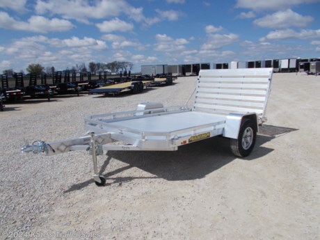 &lt;p&gt;New Aluma 7710H Aluminum 10&#39; utility trailer for sale in central Illinois.&lt;/p&gt;
&lt;div&gt;
&lt;div class=&quot;gmail_signature&quot; dir=&quot;ltr&quot; data-smartmail=&quot;gmail_signature&quot;&gt;
&lt;div dir=&quot;ltr&quot;&gt;
&lt;div dir=&quot;ltr&quot;&gt;
&lt;div dir=&quot;ltr&quot;&gt;
&lt;div dir=&quot;ltr&quot;&gt;
&lt;div dir=&quot;ltr&quot;&gt;
&lt;div dir=&quot;ltr&quot;&gt;
&lt;div dir=&quot;ltr&quot;&gt;
&lt;div dir=&quot;ltr&quot;&gt;
&lt;p&gt;3500# Rubber torsion axle (rated at 2990#) - No brakes - Easy lube hubs&lt;/p&gt;
&lt;p&gt;ST205/75R14 LRC radial tires with Aluminum wheels&lt;/p&gt;
&lt;p&gt;Aluminum fenders&lt;/p&gt;
&lt;p&gt;Extruded aluminum floor&lt;/p&gt;
&lt;p&gt;Front &amp;amp; side retaining rails&lt;/p&gt;
&lt;p&gt;A-Framed aluminum tongue, 2&quot; coupler&lt;/p&gt;
&lt;p&gt;4) Stake pockets (2 per side)&lt;/p&gt;
&lt;p&gt;Swivel tongue jack&lt;/p&gt;
&lt;p&gt;LED Lighting package, safety chains&lt;/p&gt;
&lt;p&gt;Aluminum tailgate - 77.5&quot; wide x 44&quot; long&lt;/p&gt;
&lt;p&gt;Overall width = 101.5&quot;&lt;/p&gt;
&lt;p&gt;Overall length = 176&quot;&lt;/p&gt;
&lt;p&gt;5 Year Limited Factory Warranty&lt;/p&gt;
&lt;/div&gt;
&lt;/div&gt;
&lt;/div&gt;
&lt;/div&gt;
&lt;/div&gt;
&lt;/div&gt;
&lt;/div&gt;
&lt;/div&gt;
&lt;/div&gt;
&lt;/div&gt;
&lt;div&gt;
&lt;div class=&quot;gmail_signature&quot; dir=&quot;ltr&quot; data-smartmail=&quot;gmail_signature&quot;&gt;
&lt;div dir=&quot;ltr&quot;&gt;
&lt;div dir=&quot;ltr&quot;&gt;
&lt;div dir=&quot;ltr&quot;&gt;
&lt;div dir=&quot;ltr&quot;&gt;
&lt;div dir=&quot;ltr&quot;&gt;
&lt;div dir=&quot;ltr&quot;&gt;
&lt;div dir=&quot;ltr&quot;&gt;
&lt;div dir=&quot;ltr&quot;&gt;
&lt;p&gt;&amp;nbsp;&lt;/p&gt;
&lt;p&gt;**Please call or email us to verify that this trailer is still for sale**&amp;nbsp; All prices on our website are Cash Prices. Tax, Title, and Licensing fees are not included in the listing price. All out-of-state purchasers must bring cash or a cashier&#39;s check. NO OUT OF STATE CHECKS WILL BE ACCEPTED!! We do NOT accept Credit Cards for payment on trailers! *Contact us for the best Out the Door Price* We offer financing through Sheffield Financial &amp;amp; Trailer Solutions Financial with approved credit on new trailers . Ask us about E-Track installs, D-Ring installs, Ladder Rack installs. Here at Kate&#39;s Trailer Sales we try to have over 400 trailers in stock and for sale at our Arthur IL location. We are a licensed Illinois Trailer Dealer. We also have a fully stocked selection of trailer parts and offer trailer service like wheel bearing, brakes, seals, lighting, wood replacement, panel replacement, welding on steel and aluminum, B&amp;amp;W Gooseneck Hitch installs, E-track installs, D-ring installs,Curt Hitches, Adjustable Hitches, B&amp;amp;W adjustable hitches. We stock Enclosed Cargo Trailers, Horse Trailers, Livestock Trailers, ATV Trailers, UTV Trailers, Dump Trailers, Tiltbed Equipment Trailers, Implement Trailers, Car Haulers, Aluminum Trailers, Utility Trailer, Box Trailer, Used Trailer for sale, Bobcat Trailer, Car Trailer, Race Trailers, Gooseneck Trailer, Gooseneck Enclosed Trailers, Gooseneck Dump Trailer, Hydraulic Dovetail Trailers, Low-Pro Trailers, Enclosed Car Trailers, Construction Trailers, Craft Trailers, Tool Trailers, Deckover Trailers, Farm Trailers, Seed Trailers, Skid Loader Trailer, Scissor Lift Trailers, Forklift Trailers, Motorcycle Trailers, Slingshot Trailer, Aluminum Cargo Trailers, Engineered I-Beam Gooseneck Trailers, Buggy Haulers, Jeep Trailers, SXS Trailer, Pipetop Trailer, Spring Loaded Gate Trailers, Trailer to haul my Golf-Cart, Pintle Trailer, Backhoe Trailer, Landscape Trailer, Lawn Care Trailer.&amp;nbsp; We are centrally located between Chicago IL, Indianapolis IN, St Louis MO, Effingham IL, Champaign IL, Decatur IL, Springfield IL, Rockford IL,Peoria IL , Bloomington IL, Mount Vernon IL, Teutopolis IL, Decatur IL, Litchfield IL, Danville IL. We are a dealer for Aluma Aluminum Trailers, Cross Enclosed Cargo Trailers, Load Trail Trailers, Midsota Trailers, Nova Trailers by Midsota, Pace Trailers, Lamar Trailers, Rice Trailers, Sundowner Trailers, ATC Trailers, H&amp;amp;H Trailers, Horizon Trailers, Delta Livestock Trailers, Delta Horse Trailers.&lt;/p&gt;
&lt;/div&gt;
&lt;/div&gt;
&lt;/div&gt;
&lt;/div&gt;
&lt;/div&gt;
&lt;/div&gt;
&lt;/div&gt;
&lt;/div&gt;
&lt;/div&gt;
&lt;/div&gt;