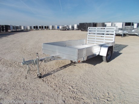 &lt;p&gt;NEW Aluma 6310 Aluminum 10&#39; Utility Trailer&lt;/p&gt;
&lt;p&gt;2000# Rubber torsion axle No brakes Easy lube hubs&lt;/p&gt;
&lt;p&gt;ST175/80R13 LRC radial tires&lt;/p&gt;
&lt;p&gt;Steel wheels&amp;nbsp;&lt;/p&gt;
&lt;p&gt;Aluminum fenders&lt;/p&gt;
&lt;p&gt;Extruded aluminum floor&lt;/p&gt;
&lt;p&gt;12&#39;&#39; solid side kit&lt;/p&gt;
&lt;p&gt;A-Framed aluminum tongue 2 coupler&lt;/p&gt;
&lt;p&gt;4) Stake pockets (2 per side)&lt;/p&gt;
&lt;p&gt;LED Lighting package,safety chains&lt;/p&gt;
&lt;p&gt;Swivel tongue jack&lt;/p&gt;
&lt;p&gt;Straight Tailgate&amp;nbsp;&lt;/p&gt;
&lt;p&gt;Overall width = 84.5&quot;&lt;/p&gt;
&lt;p&gt;Overall length = 168&quot;&lt;/p&gt;
&lt;p&gt;5 Year Limited Factory Warranty! *&lt;/p&gt;
&lt;div&gt;
&lt;div class=&quot;gmail_signature&quot; dir=&quot;ltr&quot; data-smartmail=&quot;gmail_signature&quot;&gt;
&lt;div dir=&quot;ltr&quot;&gt;
&lt;div dir=&quot;ltr&quot;&gt;
&lt;div dir=&quot;ltr&quot;&gt;
&lt;div dir=&quot;ltr&quot;&gt;
&lt;div dir=&quot;ltr&quot;&gt;
&lt;div dir=&quot;ltr&quot;&gt;
&lt;div dir=&quot;ltr&quot;&gt;
&lt;div dir=&quot;ltr&quot;&gt;
&lt;p&gt;&amp;nbsp;&lt;/p&gt;
&lt;div&gt;
&lt;div class=&quot;gmail_signature&quot; dir=&quot;ltr&quot; data-smartmail=&quot;gmail_signature&quot;&gt;
&lt;div dir=&quot;ltr&quot;&gt;
&lt;div class=&quot;gmail_default&quot;&gt;**Please call or email us to verify that this trailer is still for sale**&amp;nbsp; All prices on our website are Cash Prices. Tax, Title, and Licensing fees are not included in the listing price. All out-of-state purchasers must bring cash or a cashier&#39;s check. NO OUT OF STATE CHECKS WILL BE ACCEPTED!! We do NOT accept Credit Cards for payment on trailers! *Contact us for the best Out the Door Price* We offer financing through Sheffield Financial &amp;amp; Trailer Solutions Financial with approved credit on new trailers . Ask us about E-Track installs, D-Ring installs, Ladder Rack installs. Here at Kate&#39;s Trailer Sales we try to have over 400 trailers in stock and for sale at our Arthur IL location. We are a licensed Illinois Trailer Dealer. We also have a fully stocked selection of trailer parts and offer trailer service like wheel bearing, brakes, seals, lighting, wood replacement, panel replacement, welding on steel and aluminum, B&amp;amp;W&amp;nbsp;Gooseneck&amp;nbsp;Hitch installs, E-track installs, D-ring installs,Curt Hitches, Adjustable Hitches, B&amp;amp;W adjustable hitches.&amp;nbsp;We stock Enclosed Cargo Trailers, Horse Trailers, Livestock Trailers,&amp;nbsp;ATV&amp;nbsp;Trailers,&amp;nbsp;UTV&amp;nbsp;Tr&lt;wbr /&gt;ailers, Dump Trailers, Tiltbed&amp;nbsp;Equipment Trailers, Implement Trailers, Car Haulers, Aluminum Trailers, Utility Trailer, Box Trailer, Used Trailer for sale, Bobcat Trailer, Car Trailer, Race Trailers,&amp;nbsp;Gooseneck&amp;nbsp;Trailer,&amp;nbsp;G&lt;wbr /&gt;ooseneck&amp;nbsp;Enclosed Trailers,&amp;nbsp;Gooseneck&amp;nbsp;Dump Trailer, Hydraulic Dovetail Trailers, Low-Pro Trailers, Enclosed Car Trailers, Construction Trailers, Craft Trailers, Tool Trailers,&amp;nbsp;Deckover&amp;nbsp;Trailers, Farm Trailers, Seed Trailers, Skid Loader Trailer, Scissor Lift Trailers, Forklift Trailers, Motorcycle Trailers, Slingshot Trailer, Aluminum Cargo Trailers, Engineered I-Beam&amp;nbsp;Gooseneck&amp;nbsp;Trailers, Buggy Haulers, Jeep Trailers,&amp;nbsp;SXS&amp;nbsp;Trailer,&amp;nbsp;Pipetop&lt;wbr /&gt;&amp;nbsp;Trailer, Spring Loaded Gate Trailers, Trailer to haul my Golf-Cart,&amp;nbsp;Pintle&amp;nbsp;Trailer, Backhoe Trailer, Landscape Trailer, Lawn Care&amp;nbsp;Trailer.&amp;nbsp;&amp;nbsp;We are centrally located between Chicago IL, Indianapolis IN, St Louis MO,&amp;nbsp;Effingham&amp;nbsp;IL,&amp;nbsp;Champaign&amp;nbsp;IL&lt;wbr /&gt;, Decatur IL, Springfield IL, Rockford IL,Peoria IL ,&amp;nbsp;Bloomington&amp;nbsp;IL, Mount Vernon IL,&amp;nbsp;Teutopolis&amp;nbsp;IL, Decatur IL,&amp;nbsp;Litchfield&amp;nbsp;IL,&amp;nbsp;Danville&amp;nbsp;IL&lt;wbr /&gt;. We are a dealer for&amp;nbsp;Aluma&amp;nbsp;Aluminum Trailers, Cross Enclosed Cargo Trailers, Load Trail Trailers,&amp;nbsp;Midsota&amp;nbsp;Trailers, Nova Trailers by&amp;nbsp;Midsota, Pace Trailers, Lamar Trailers, Rice Trailers,&amp;nbsp;Sundowner&amp;nbsp;Trailers,&amp;nbsp;&lt;wbr /&gt;ATC Trailers, H&amp;amp;H Trailers, Horizon Trailers, Delta Livestock Trailers, Delta Horse Trailers.&lt;/div&gt;
&lt;/div&gt;
&lt;/div&gt;
&lt;/div&gt;
&lt;/div&gt;
&lt;/div&gt;
&lt;/div&gt;
&lt;/div&gt;
&lt;/div&gt;
&lt;/div&gt;
&lt;/div&gt;
&lt;/div&gt;
&lt;/div&gt;
&lt;/div&gt;
