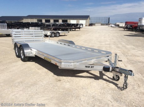 &lt;p&gt;&amp;nbsp;New Aluma 7818BT aluminum 18&#39; utility trailer.&lt;/p&gt;
&lt;p&gt;2-3500# Rubber torsion axles - Easy lube hubs (7000 LB GVWR)&lt;/p&gt;
&lt;p&gt;Electric brakes on both axles, breakaway kit&lt;/p&gt;
&lt;p&gt;ST205/75R14 LRC radial tires&lt;/p&gt;
&lt;p&gt;Aluminum wheels&lt;/p&gt;
&lt;p&gt;Removable aluminum fenders&lt;/p&gt;
&lt;p&gt;Extruded aluminum floor&lt;/p&gt;
&lt;p&gt;Front &amp;amp; side retaining rails&lt;/p&gt;
&lt;p&gt;A-Framed aluminum tongue with 2-5/16&quot; coupler&lt;/p&gt;
&lt;p&gt;(6) Stake pockets (3 per side)&lt;/p&gt;
&lt;p&gt;(4) Recessed tie rings&lt;/p&gt;
&lt;p&gt;(2) Drop-down rear stabilizer jacks&lt;/p&gt;
&lt;p&gt;Single-wheel swivel tongue jack&lt;/p&gt;
&lt;p&gt;LED Lighting package, safety chains&lt;/p&gt;
&lt;p&gt;Overall width = 101.5&quot;&lt;/p&gt;
&lt;p&gt;Overall length = 272&quot;&lt;/p&gt;
&lt;p&gt;Bi-fold tailgate upgrade&amp;nbsp;&lt;/p&gt;
&lt;p&gt;5 Year Limited Factory Warranty&lt;/p&gt;
&lt;div&gt;
&lt;div class=&quot;gmail_signature&quot; dir=&quot;ltr&quot; data-smartmail=&quot;gmail_signature&quot;&gt;
&lt;div dir=&quot;ltr&quot;&gt;
&lt;div dir=&quot;ltr&quot;&gt;
&lt;div dir=&quot;ltr&quot;&gt;
&lt;div dir=&quot;ltr&quot;&gt;
&lt;div dir=&quot;ltr&quot;&gt;
&lt;div dir=&quot;ltr&quot;&gt;
&lt;div dir=&quot;ltr&quot;&gt;
&lt;div dir=&quot;ltr&quot;&gt;
&lt;p&gt;&amp;nbsp;&lt;/p&gt;
&lt;div&gt;
&lt;div class=&quot;gmail_signature&quot; dir=&quot;ltr&quot; data-smartmail=&quot;gmail_signature&quot;&gt;
&lt;div dir=&quot;ltr&quot;&gt;
&lt;div class=&quot;gmail_default&quot;&gt;**Please call or email us to verify that this trailer is still for sale**&amp;nbsp; All prices on our website are Cash Prices. Tax, Title, and Licensing fees are not included in the listing price. All out-of-state purchasers must bring cash or a cashier&#39;s check. NO OUT OF STATE CHECKS WILL BE ACCEPTED!! We do NOT accept Credit Cards for payment on trailers! *Contact us for the best Out the Door Price* We offer financing through Sheffield Financial &amp;amp; Trailer Solutions Financial with approved credit on new trailers . Ask us about E-Track installs, D-Ring installs, Ladder Rack installs. Here at Kate&#39;s Trailer Sales we try to have over 400 trailers in stock and for sale at our Arthur IL location. We are a licensed Illinois Trailer Dealer. We also have a fully stocked selection of trailer parts and offer trailer service like wheel bearing, brakes, seals, lighting, wood replacement, panel replacement, welding on steel and aluminum, B&amp;amp;W&amp;nbsp;Gooseneck&amp;nbsp;Hitch installs, E-track installs, D-ring installs,Curt Hitches, Adjustable Hitches, B&amp;amp;W adjustable hitches.&amp;nbsp;We stock Enclosed Cargo Trailers, Horse Trailers, Livestock Trailers,&amp;nbsp;ATV&amp;nbsp;Trailers,&amp;nbsp;UTV&amp;nbsp;Tr&lt;wbr&gt;ailers, Dump Trailers, Tiltbed&amp;nbsp;Equipment Trailers, Implement Trailers, Car Haulers, Aluminum Trailers, Utility Trailer, Box Trailer, Used Trailer for sale, Bobcat Trailer, Car Trailer, Race Trailers,&amp;nbsp;Gooseneck&amp;nbsp;Trailer,&amp;nbsp;G&lt;wbr&gt;ooseneck&amp;nbsp;Enclosed Trailers,&amp;nbsp;Gooseneck&amp;nbsp;Dump Trailer, Hydraulic Dovetail Trailers, Low-Pro Trailers, Enclosed Car Trailers, Construction Trailers, Craft Trailers, Tool Trailers,&amp;nbsp;Deckover&amp;nbsp;Trailers, Farm Trailers, Seed Trailers, Skid Loader Trailer, Scissor Lift Trailers, Forklift Trailers, Motorcycle Trailers, Slingshot Trailer, Aluminum Cargo Trailers, Engineered I-Beam&amp;nbsp;Gooseneck&amp;nbsp;Trailers, Buggy Haulers, Jeep Trailers,&amp;nbsp;SXS&amp;nbsp;Trailer,&amp;nbsp;Pipetop&lt;wbr&gt;&amp;nbsp;Trailer, Spring Loaded Gate Trailers, Trailer to haul my Golf-Cart,&amp;nbsp;Pintle&amp;nbsp;Trailer, Backhoe Trailer, Landscape Trailer, Lawn Care&amp;nbsp;Trailer.&amp;nbsp;&amp;nbsp;We are centrally located between Chicago IL, Indianapolis IN, St Louis MO,&amp;nbsp;Effingham&amp;nbsp;IL,&amp;nbsp;Champaign&amp;nbsp;IL&lt;wbr&gt;, Decatur IL, Springfield IL, Rockford IL,Peoria IL ,&amp;nbsp;Bloomington&amp;nbsp;IL, Mount Vernon IL,&amp;nbsp;Teutopolis&amp;nbsp;IL, Decatur IL,&amp;nbsp;Litchfield&amp;nbsp;IL,&amp;nbsp;Danville&amp;nbsp;IL&lt;wbr&gt;. We are a dealer for&amp;nbsp;Aluma&amp;nbsp;Aluminum Trailers, Cross Enclosed Cargo Trailers, Load Trail Trailers,&amp;nbsp;Midsota&amp;nbsp;Trailers, Nova Trailers by&amp;nbsp;Midsota, Pace Trailers, Lamar Trailers, Rice Trailers,&amp;nbsp;Sundowner&amp;nbsp;Trailers,&amp;nbsp;&lt;wbr&gt;ATC Trailers, H&amp;amp;H Trailers, Horizon Trailers, Delta Livestock Trailers, Delta Horse Trailers.&lt;/div&gt;
&lt;/div&gt;
&lt;/div&gt;
&lt;/div&gt;
&lt;/div&gt;
&lt;/div&gt;
&lt;/div&gt;
&lt;/div&gt;
&lt;/div&gt;
&lt;/div&gt;
&lt;/div&gt;
&lt;/div&gt;
&lt;/div&gt;
&lt;/div&gt;