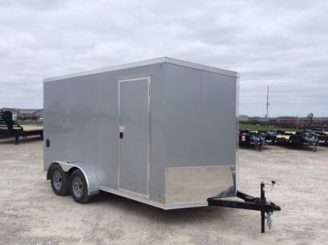 &lt;p&gt;New Cross 7X14&#39; trailer with 12&quot; additional height .&lt;/p&gt;
&lt;p&gt;(84&quot; Interior height) 714TA&lt;/p&gt;
&lt;p&gt;(2) 3500 LB Axles 7000 LB GVWR&lt;/p&gt;
&lt;p&gt;Everything is 16&quot; on center floor, walls and ceiling,&lt;/p&gt;
&lt;p&gt;Sidewall Vents&lt;/p&gt;
&lt;p&gt;4- Recessed D-Rings&amp;nbsp;&lt;/p&gt;
&lt;p&gt;Side door with RV latch,&lt;/p&gt;
&lt;p&gt;Rear Ramp door with extra flap,&lt;/p&gt;
&lt;p&gt;Slant V-nose,&lt;/p&gt;
&lt;p&gt;One piece roof,&lt;/p&gt;
&lt;p&gt;Radial tires,&lt;/p&gt;
&lt;p&gt;LED lights,&lt;/p&gt;
&lt;p&gt;Brakes on both axles,&lt;/p&gt;
&lt;p&gt;Aluminum door hold backs on side door,&lt;/p&gt;
&lt;p&gt;3&quot; exterior bottom trim,&lt;/p&gt;
&lt;p&gt;3/8&quot; waterproof side walls,&lt;/p&gt;
&lt;p&gt;3/4&quot; waterproof floor&lt;/p&gt;
&lt;p&gt;Screwless .030 exterior aluminum skin,&lt;/p&gt;
&lt;p&gt;Dexter axles with EZ Lube hubs.&lt;/p&gt;
&lt;p&gt;3 year limited factory Warranty&amp;nbsp;&lt;/p&gt;
&lt;p&gt;&amp;nbsp;&lt;/p&gt;
&lt;p&gt;**Please call or email us to verify that this trailer is still for sale**&amp;nbsp; All prices on our website are Cash Prices. Tax, Title, and Licensing fees are not included in the listing price. All out-of-state purchasers must bring cash or a cashier&#39;s check. NO OUT OF STATE CHECKS WILL BE ACCEPTED!! We do NOT accept Credit Cards for payment on trailers! *Contact us for the best Out the Door Price* We offer financing through Sheffield Financial &amp;amp; Trailer Solutions Financial with approved credit on new trailers . Ask us about E-Track installs, D-Ring installs, Ladder Rack installs. Here at Kate&#39;s Trailer Sales we try to have over 400 trailers in stock and for sale at our Arthur IL location. We are a licensed Illinois Trailer Dealer. We also have a fully stocked selection of trailer parts and offer trailer service like wheel bearing, brakes, seals, lighting, wood replacement, panel replacement, welding on steel and aluminum, B&amp;amp;W Gooseneck Hitch installs, E-track installs, D-ring installs,Curt Hitches, Adjustable Hitches, B&amp;amp;W adjustable hitches. We stock Enclosed Cargo Trailers, Horse Trailers, Livestock Trailers, ATV Trailers, UTV Trailers, Dump Trailers, Tiltbed Equipment Trailers, Implement Trailers, Car Haulers, Aluminum Trailers, Utility Trailer, Box Trailer, Used Trailer for sale, Bobcat Trailer, Car Trailer, Race Trailers, Gooseneck Trailer, Gooseneck Enclosed Trailers, Gooseneck Dump Trailer, Hydraulic Dovetail Trailers, Low-Pro Trailers, Enclosed Car Trailers, Construction Trailers, Craft Trailers, Tool Trailers, Deckover Trailers, Farm Trailers, Seed Trailers, Skid Loader Trailer, Scissor Lift Trailers, Forklift Trailers, Motorcycle Trailers, Slingshot Trailer, Aluminum Cargo Trailers, Engineered I-Beam Gooseneck Trailers, Buggy Haulers, Jeep Trailers, SXS Trailer, Pipetop Trailer, Spring Loaded Gate Trailers, Trailer to haul my Golf-Cart, Pintle Trailer, Backhoe Trailer, Landscape Trailer, Lawn Care Trailer.&amp;nbsp; We are centrally located between Chicago IL, Indianapolis IN, St Louis MO, Effingham IL, Champaign IL, Decatur IL, Springfield IL, Rockford IL,Peoria IL , Bloomington IL, Mount Vernon IL, Teutopolis IL, Decatur IL, Litchfield IL, Danville IL. We are a dealer for Aluma Aluminum Trailers, Cross Enclosed Cargo Trailers, Load Trail Trailers, Midsota Trailers, Nova Trailers by Midsota, Pace Trailers, Lamar Trailers, Rice Trailers, Sundowner Trailers, ATC Trailers, H&amp;amp;H Trailers, Horizon Trailers, Delta Livestock Trailers, Delta Horse Trailers.&lt;/p&gt;