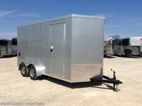 &lt;p&gt;New Cross 7X14&#39; trailer with 12&quot; additional height .&lt;/p&gt;
&lt;p&gt;(84&quot; Interior height) 714TA&lt;/p&gt;
&lt;p&gt;(2) 3500 LB Axles 7000 LB GVWR&lt;/p&gt;
&lt;p&gt;Everything is 16&quot; on center floor, walls and ceiling,&lt;/p&gt;
&lt;p&gt;Sidewall Vents&lt;/p&gt;
&lt;p&gt;4- Recessed D-Rings&amp;nbsp;&lt;/p&gt;
&lt;p&gt;Side door with RV latch,&lt;/p&gt;
&lt;p&gt;Rear Ramp door with extra flap,&lt;/p&gt;
&lt;p&gt;V-nose,&lt;/p&gt;
&lt;p&gt;One piece roof,&lt;/p&gt;
&lt;p&gt;Radial tires,&lt;/p&gt;
&lt;p&gt;LED lights,&lt;/p&gt;
&lt;p&gt;Brakes on both axles,&lt;/p&gt;
&lt;p&gt;Aluminum door hold backs on side door,&lt;/p&gt;
&lt;p&gt;3&quot; exterior bottom trim,&lt;/p&gt;
&lt;p&gt;3/8&quot; waterproof side walls,&lt;/p&gt;
&lt;p&gt;3/4&quot; waterproof floor&lt;/p&gt;
&lt;p&gt;Screwless .030 exterior aluminum skin,&lt;/p&gt;
&lt;p&gt;Dexter axles with EZ Lube hubs.&lt;/p&gt;
&lt;p&gt;3 year limited factory Warranty&amp;nbsp;&lt;/p&gt;
&lt;p&gt;&amp;nbsp;&lt;/p&gt;
&lt;p&gt;**Please call or email us to verify that this trailer is still for sale**&amp;nbsp; All prices on our website are Cash Prices. Tax, Title, and Licensing fees are not included in the listing price. All out-of-state purchasers must bring cash or a cashier&#39;s check. NO OUT OF STATE CHECKS WILL BE ACCEPTED!! We do NOT accept Credit Cards for payment on trailers! *Contact us for the best Out the Door Price* We offer financing through Sheffield Financial &amp;amp; Trailer Solutions Financial with approved credit on new trailers . Ask us about E-Track installs, D-Ring installs, Ladder Rack installs. Here at Kate&#39;s Trailer Sales we try to have over 400 trailers in stock and for sale at our Arthur IL location. We are a licensed Illinois Trailer Dealer. We also have a fully stocked selection of trailer parts and offer trailer service like wheel bearing, brakes, seals, lighting, wood replacement, panel replacement, welding on steel and aluminum, B&amp;amp;W Gooseneck Hitch installs, E-track installs, D-ring installs,Curt Hitches, Adjustable Hitches, B&amp;amp;W adjustable hitches. We stock Enclosed Cargo Trailers, Horse Trailers, Livestock Trailers, ATV Trailers, UTV Trailers, Dump Trailers, Tiltbed Equipment Trailers, Implement Trailers, Car Haulers, Aluminum Trailers, Utility Trailer, Box Trailer, Used Trailer for sale, Bobcat Trailer, Car Trailer, Race Trailers, Gooseneck Trailer, Gooseneck Enclosed Trailers, Gooseneck Dump Trailer, Hydraulic Dovetail Trailers, Low-Pro Trailers, Enclosed Car Trailers, Construction Trailers, Craft Trailers, Tool Trailers, Deckover Trailers, Farm Trailers, Seed Trailers, Skid Loader Trailer, Scissor Lift Trailers, Forklift Trailers, Motorcycle Trailers, Slingshot Trailer, Aluminum Cargo Trailers, Engineered I-Beam Gooseneck Trailers, Buggy Haulers, Jeep Trailers, SXS Trailer, Pipetop Trailer, Spring Loaded Gate Trailers, Trailer to haul my Golf-Cart, Pintle Trailer, Backhoe Trailer, Landscape Trailer, Lawn Care Trailer.&amp;nbsp; We are centrally located between Chicago IL, Indianapolis IN, St Louis MO, Effingham IL, Champaign IL, Decatur IL, Springfield IL, Rockford IL,Peoria IL , Bloomington IL, Mount Vernon IL, Teutopolis IL, Decatur IL, Litchfield IL, Danville IL. We are a dealer for Aluma Aluminum Trailers, Cross Enclosed Cargo Trailers, Load Trail Trailers, Midsota Trailers, Nova Trailers by Midsota, Pace Trailers, Lamar Trailers, Rice Trailers, Sundowner Trailers, ATC Trailers, H&amp;amp;H Trailers, Horizon Trailers, Delta Livestock Trailers, Delta Horse Trailers.&lt;/p&gt;