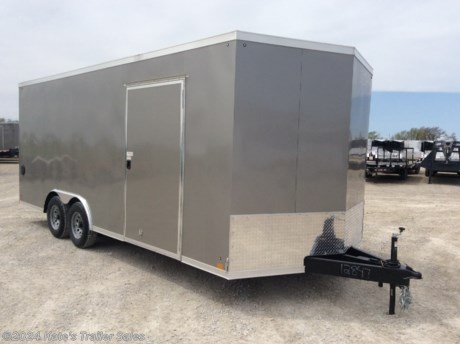 &lt;p&gt;New HD Cross 8.5&#39; wide by 20&#39; long enclosed cargo trailer 820TA&lt;/p&gt;
&lt;p&gt;Rated at 9990 LB GVWR&lt;/p&gt;
&lt;p&gt;V-nose&lt;/p&gt;
&lt;p&gt;6&#39;&#39; Added height (84&#39;&#39; Interior Height)&lt;/p&gt;
&lt;p&gt;RV Style side door&lt;/p&gt;
&lt;p&gt;Screwless smooth sided .030 Aluminum sides&lt;/p&gt;
&lt;p&gt;Upgraded to (2) 5200 lb Dexter Spring axles with EZ Lube hubs&lt;/p&gt;
&lt;p&gt;Sidewall Vents&lt;/p&gt;
&lt;p&gt;brakes on both axles&lt;/p&gt;
&lt;p&gt;floor is 16&quot; on center spacing&lt;/p&gt;
&lt;p&gt;TUBE walls and TUBE ceiling are 16&quot; on center spacing&lt;/p&gt;
&lt;p&gt;one piece aluminum roof&lt;/p&gt;
&lt;p&gt;radial tires&lt;/p&gt;
&lt;p&gt;(4) recessed D-rings&lt;/p&gt;
&lt;p&gt;Aluminum side door holdbacks&lt;/p&gt;
&lt;p&gt;Triple Tube Tongue&lt;/p&gt;
&lt;p&gt;3/4&quot; floor&lt;/p&gt;
&lt;p&gt;3/8&quot; sidewalls&lt;/p&gt;
&lt;p&gt;rear ramp door&lt;/p&gt;
&lt;p&gt;24&quot; rock guard&lt;/p&gt;
&lt;p&gt;3 year limited factory warranty&amp;nbsp;&lt;/p&gt;
&lt;p&gt;&amp;nbsp;&lt;/p&gt;
&lt;p&gt;**Please call or email us to verify that this trailer is still for sale**&amp;nbsp; All prices on our website are Cash Prices. Tax, Title, and Licensing fees are not included in the listing price. All out-of-state purchasers must bring cash or a cashier&#39;s check. NO OUT OF STATE CHECKS WILL BE ACCEPTED!! We do NOT accept Credit Cards for payment on trailers! *Contact us for the best Out the Door Price* We offer financing through Sheffield Financial &amp;amp; Trailer Solutions Financial with approved credit on new trailers . Ask us about E-Track installs, D-Ring installs, Ladder Rack installs. Here at Kate&#39;s Trailer Sales we try to have over 400 trailers in stock and for sale at our Arthur IL location. We are a licensed Illinois Trailer Dealer. We also have a fully stocked selection of trailer parts and offer trailer service like wheel bearing, brakes, seals, lighting, wood replacement, panel replacement, welding on steel and aluminum, B&amp;amp;W Gooseneck Hitch installs, E-track installs, D-ring installs,Curt Hitches, Adjustable Hitches, B&amp;amp;W adjustable hitches. We stock Enclosed Cargo Trailers, Horse Trailers, Livestock Trailers, ATV Trailers, UTV Trailers, Dump Trailers, Tiltbed Equipment Trailers, Implement Trailers, Car Haulers, Aluminum Trailers, Utility Trailer, Box Trailer, Used Trailer for sale, Bobcat Trailer, Car Trailer, Race Trailers, Gooseneck Trailer, Gooseneck Enclosed Trailers, Gooseneck Dump Trailer, Hydraulic Dovetail Trailers, Low-Pro Trailers, Enclosed Car Trailers, Construction Trailers, Craft Trailers, Tool Trailers, Deckover Trailers, Farm Trailers, Seed Trailers, Skid Loader Trailer, Scissor Lift Trailers, Forklift Trailers, Motorcycle Trailers, Slingshot Trailer, Aluminum Cargo Trailers, Engineered I-Beam Gooseneck Trailers, Buggy Haulers, Jeep Trailers, SXS Trailer, Pipetop Trailer, Spring Loaded Gate Trailers, Trailer to haul my Golf-Cart, Pintle Trailer, Backhoe Trailer, Landscape Trailer, Lawn Care Trailer.&amp;nbsp; We are centrally located between Chicago IL, Indianapolis IN, St Louis MO, Effingham IL, Champaign IL, Decatur IL, Springfield IL, Rockford IL,Peoria IL , Bloomington IL, Mount Vernon IL, Teutopolis IL, Decatur IL, Litchfield IL, Danville IL. We are a dealer for Aluma Aluminum Trailers, Cross Enclosed Cargo Trailers, Load Trail Trailers, Midsota Trailers, Nova Trailers by Midsota, Pace Trailers, Lamar Trailers, Rice Trailers, Sundowner Trailers, ATC Trailers, H&amp;amp;H Trailers, Horizon Trailers, Delta Livestock Trailers, Delta Horse Trailers.&lt;/p&gt;