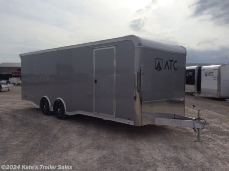 &lt;p&gt;NEW ATC RM400B85702400+0-2T5.2K Car Hauler&lt;/p&gt;
&lt;p&gt;8.5&#39; wide by 24&#39; long aluminum enclosed cargo trailer rated at 9990 LB GVWR.&lt;/p&gt;
&lt;p&gt;Chrome Bullnose Trim Package w/ Polished Castings&lt;/p&gt;
&lt;p&gt;RV Style side door,&lt;/p&gt;
&lt;p&gt;Upgraded to (2) 5200 lb Dexter Torsion axles,&lt;/p&gt;
&lt;p&gt;6&#39;&#39; Added Height (84&#39;&#39; Interior Height)&lt;/p&gt;
&lt;p&gt;Spread Axle Upgrade&lt;/p&gt;
&lt;p&gt;Drop Skirts&lt;/p&gt;
&lt;p&gt;Aluminum Wheels&lt;/p&gt;
&lt;p&gt;EZ Lube hubs,&lt;/p&gt;
&lt;p&gt;Brakes on both axles,&lt;/p&gt;
&lt;p&gt;Side fold up escape door w/removable fender&amp;nbsp;&lt;/p&gt;
&lt;p&gt;12v Interior ceiling lights&amp;nbsp;&lt;/p&gt;
&lt;p&gt;16&#39;&#39; on center floor cross members&amp;nbsp;&lt;/p&gt;
&lt;p&gt;16&#39;&#39; on center ceiling cross members&amp;nbsp;&lt;/p&gt;
&lt;p&gt;16&#39;&#39; on center wall cross members&amp;nbsp;&lt;/p&gt;
&lt;p&gt;1- Roof vent&amp;nbsp;&lt;/p&gt;
&lt;p&gt;One piece aluminum roof,&lt;/p&gt;
&lt;p&gt;(4) recessed D-rings,&lt;/p&gt;
&lt;p&gt;Aluminum side door hold backs,&lt;/p&gt;
&lt;p&gt;Wood floor&amp;nbsp;&lt;/p&gt;
&lt;p&gt;1 set of tail lights&amp;nbsp;&lt;/p&gt;
&lt;p&gt;Rear ramp door with extra flap,&lt;/p&gt;
&lt;p&gt;Rear spoiler with 3 loading lights&lt;/p&gt;
&lt;p&gt;24&quot; rock guard,&lt;/p&gt;
&lt;p&gt;3 year limited factory warranty ,&lt;/p&gt;
&lt;p&gt;824TA&lt;/p&gt;
&lt;p&gt;&amp;nbsp;&lt;/p&gt;
&lt;div&gt;
&lt;div class=&quot;gmail_signature&quot; dir=&quot;ltr&quot; data-smartmail=&quot;gmail_signature&quot;&gt;
&lt;div dir=&quot;ltr&quot;&gt;&amp;nbsp;&lt;/div&gt;
&lt;/div&gt;
&lt;/div&gt;
&lt;div class=&quot;gmail_default&quot; style=&quot;color: #222222; font-style: normal; font-variant-ligatures: normal; font-variant-caps: normal; font-weight: 400; letter-spacing: normal; orphans: 2; text-align: start; text-indent: 0px; text-transform: none; widows: 2; word-spacing: 0px; -webkit-text-stroke-width: 0px; white-space: normal; background-color: #ffffff; text-decoration-thickness: initial; text-decoration-style: initial; text-decoration-color: initial; font-family: tahoma, sans-serif; font-size: large;&quot;&gt;
&lt;div&gt;
&lt;div class=&quot;gmail_signature&quot; dir=&quot;ltr&quot; data-smartmail=&quot;gmail_signature&quot;&gt;
&lt;div dir=&quot;ltr&quot;&gt;
&lt;div class=&quot;gmail_default&quot;&gt;**Please call or email us to verify that this trailer is still for sale**&amp;nbsp; All prices on our website are Cash Prices. Tax, Title, and Licensing fees are not included in the listing price. All out-of-state purchasers must bring cash or a cashier&#39;s check. NO OUT OF STATE CHECKS WILL BE ACCEPTED!! We do NOT accept Credit Cards for payment on trailers! *Contact us for the best Out the Door Price* We offer financing through Sheffield Financial &amp;amp; Trailer Solutions Financial with approved credit on new trailers . Ask us about E-Track installs, D-Ring installs, Ladder Rack installs. Here at Kate&#39;s Trailer Sales we try to have over 400 trailers in stock and for sale at our Arthur IL location. We are a licensed Illinois Trailer Dealer. We also have a fully stocked selection of trailer parts and offer trailer service like wheel bearing, brakes, seals, lighting, wood replacement, panel replacement, welding on steel and aluminum, B&amp;amp;W&amp;nbsp;Gooseneck&amp;nbsp;Hitch installs, E-track installs, D-ring installs,Curt Hitches, Adjustable Hitches, B&amp;amp;W adjustable hitches.&amp;nbsp;We stock Enclosed Cargo Trailers, Horse Trailers, Livestock Trailers,&amp;nbsp;ATV&amp;nbsp;Trailers,&amp;nbsp;UTV&amp;nbsp;Tr&lt;wbr /&gt;ailers, Dump Trailers, Tiltbed&amp;nbsp;Equipment Trailers, Implement Trailers, Car Haulers, Aluminum Trailers, Utility Trailer, Box Trailer, Used Trailer for sale, Bobcat Trailer, Car Trailer, Race Trailers,&amp;nbsp;Gooseneck&amp;nbsp;Trailer,&amp;nbsp;G&lt;wbr /&gt;ooseneck&amp;nbsp;Enclosed Trailers,&amp;nbsp;Gooseneck&amp;nbsp;Dump Trailer, Hydraulic Dovetail Trailers, Low-Pro Trailers, Enclosed Car Trailers, Construction Trailers, Craft Trailers, Tool Trailers,&amp;nbsp;Deckover&amp;nbsp;Trailers, Farm Trailers, Seed Trailers, Skid Loader Trailer, Scissor Lift Trailers, Forklift Trailers, Motorcycle Trailers, Slingshot Trailer, Aluminum Cargo Trailers, Engineered I-Beam&amp;nbsp;Gooseneck&amp;nbsp;Trailers, Buggy Haulers, Jeep Trailers,&amp;nbsp;SXS&amp;nbsp;Trailer,&amp;nbsp;Pipetop&lt;wbr /&gt;&amp;nbsp;Trailer, Spring Loaded Gate Trailers, Trailer to haul my Golf-Cart,&amp;nbsp;Pintle&amp;nbsp;Trailer, Backhoe Trailer, Landscape Trailer, Lawn Care&amp;nbsp;Trailer.&amp;nbsp;&amp;nbsp;We are centrally located between Chicago IL, Indianapolis IN, St Louis MO,&amp;nbsp;Effingham&amp;nbsp;IL,&amp;nbsp;Champaign&amp;nbsp;IL&lt;wbr /&gt;, Decatur IL, Springfield IL, Rockford IL,Peoria IL ,&amp;nbsp;Bloomington&amp;nbsp;IL, Mount Vernon IL,&amp;nbsp;Teutopolis&amp;nbsp;IL, Decatur IL,&amp;nbsp;Litchfield&amp;nbsp;IL,&amp;nbsp;Danville&amp;nbsp;IL&lt;wbr /&gt;. We are a dealer for&amp;nbsp;Aluma&amp;nbsp;Aluminum Trailers, Cross Enclosed Cargo Trailers, Load Trail Trailers,&amp;nbsp;Midsota&amp;nbsp;Trailers, Nova Trailers by&amp;nbsp;Midsota, Pace Trailers, Lamar Trailers, Rice Trailers,&amp;nbsp;Sundowner&amp;nbsp;Trailers,&amp;nbsp;&lt;wbr /&gt;ATC Trailers, H&amp;amp;H Trailers, Horizon Trailers, Delta Livestock Trailers, Delta Horse Trailers.&lt;/div&gt;
&lt;/div&gt;
&lt;/div&gt;
&lt;/div&gt;
&lt;div class=&quot;gmail_default&quot;&gt;&amp;nbsp;&lt;/div&gt;
&lt;/div&gt;