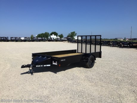 &lt;p&gt;NEW Rice Single Axle Utility Trailer 76x12&lt;/p&gt;
&lt;p&gt;&lt;strong&gt;Delivery Mid May&lt;/strong&gt;&lt;/p&gt;
&lt;p&gt;3500# Axle&lt;/p&gt;
&lt;p&gt;2000# Jack Set Back &amp;amp; Bolted In&lt;/p&gt;
&lt;p&gt;15&quot; Radial Tire With Mod Wheels&lt;/p&gt;
&lt;p&gt;Spare Tire Mount&lt;/p&gt;
&lt;p&gt;Treated Wood Floor&lt;/p&gt;
&lt;p&gt;Safe Lock Removable Tool Box With Keyed Paddle Lock&lt;/p&gt;
&lt;p&gt;Aluminum Tool Box Lid And Gravel Guards&lt;/p&gt;
&lt;p&gt;Solid Metal Sides&lt;/p&gt;
&lt;p&gt;5&#39; Tube Drop Gate With Spring Loaded Latching System&lt;/p&gt;
&lt;p&gt;Spring Assisted Rear Gate&lt;/p&gt;
&lt;p&gt;Treated Floor&lt;/p&gt;
&lt;p&gt;Fully D.O.T. Compliant Led Light System&lt;/p&gt;
&lt;p&gt;Sealed Modular Wire Harness&lt;/p&gt;
&lt;p&gt;2&quot; Coupler&lt;/p&gt;
&lt;p&gt;Fully Powder Coated&lt;/p&gt;
&lt;p&gt;SST7612&lt;/p&gt;
&lt;p&gt;&amp;nbsp;&lt;/p&gt;
&lt;div&gt;
&lt;div class=&quot;gmail_signature&quot; dir=&quot;ltr&quot; data-smartmail=&quot;gmail_signature&quot;&gt;
&lt;div dir=&quot;ltr&quot;&gt;
&lt;div class=&quot;gmail_default&quot;&gt;**Please call or email us to verify that this trailer is still for sale**&amp;nbsp; All prices on our website are Cash Prices. Tax, Title, and Licensing fees are not included in the listing price. All out-of-state purchasers must bring cash or a cashier&#39;s check. NO OUT OF STATE CHECKS WILL BE ACCEPTED!! We do NOT accept Credit Cards for payment on trailers! *Contact us for the best Out the Door Price* We offer financing through Sheffield Financial &amp;amp; Trailer Solutions Financial with approved credit on new trailers . Ask us about E-Track installs, D-Ring installs, Ladder Rack installs. Here at Kate&#39;s Trailer Sales we try to have over 400 trailers in stock and for sale at our Arthur IL location. We are a licensed Illinois Trailer Dealer. We also have a fully stocked selection of trailer parts and offer trailer service like wheel bearing, brakes, seals, lighting, wood replacement, panel replacement, welding on steel and aluminum, B&amp;amp;W&amp;nbsp;Gooseneck&amp;nbsp;Hitch installs, E-track installs, D-ring installs,Curt Hitches, Adjustable Hitches, B&amp;amp;W adjustable hitches.&amp;nbsp;We stock Enclosed Cargo Trailers, Horse Trailers, Livestock Trailers,&amp;nbsp;ATV&amp;nbsp;Trailers,&amp;nbsp;UTV&amp;nbsp;Tr&lt;wbr /&gt;ailers, Dump Trailers, Tiltbed&amp;nbsp;Equipment Trailers, Implement Trailers, Car Haulers, Aluminum Trailers, Utility Trailer, Box Trailer, Used Trailer for sale, Bobcat Trailer, Car Trailer, Race Trailers,&amp;nbsp;Gooseneck&amp;nbsp;Trailer,&amp;nbsp;G&lt;wbr /&gt;ooseneck&amp;nbsp;Enclosed Trailers,&amp;nbsp;Gooseneck&amp;nbsp;Dump Trailer, Hydraulic Dovetail Trailers, Low-Pro Trailers, Enclosed Car Trailers, Construction Trailers, Craft Trailers, Tool Trailers,&amp;nbsp;Deckover&amp;nbsp;Trailers, Farm Trailers, Seed Trailers, Skid Loader Trailer, Scissor Lift Trailers, Forklift Trailers, Motorcycle Trailers, Slingshot Trailer, Aluminum Cargo Trailers, Engineered I-Beam&amp;nbsp;Gooseneck&amp;nbsp;Trailers, Buggy Haulers, Jeep Trailers,&amp;nbsp;SXS&amp;nbsp;Trailer,&amp;nbsp;Pipetop&lt;wbr /&gt;&amp;nbsp;Trailer, Spring Loaded Gate Trailers, Trailer to haul my Golf-Cart,&amp;nbsp;Pintle&amp;nbsp;Trailer, Backhoe Trailer, Landscape Trailer, Lawn Care&amp;nbsp;Trailer.&amp;nbsp;&amp;nbsp;We are centrally located between Chicago IL, Indianapolis IN, St Louis MO,&amp;nbsp;Effingham&amp;nbsp;IL,&amp;nbsp;Champaign&amp;nbsp;IL&lt;wbr /&gt;, Decatur IL, Springfield IL, Rockford IL,Peoria IL ,&amp;nbsp;Bloomington&amp;nbsp;IL, Mount Vernon IL,&amp;nbsp;Teutopolis&amp;nbsp;IL, Decatur IL,&amp;nbsp;Litchfield&amp;nbsp;IL,&amp;nbsp;Danville&amp;nbsp;IL&lt;wbr /&gt;. We are a dealer for&amp;nbsp;Aluma&amp;nbsp;Aluminum Trailers, Cross Enclosed Cargo Trailers, Load Trail Trailers,&amp;nbsp;Midsota&amp;nbsp;Trailers, Nova Trailers by&amp;nbsp;Midsota, Pace Trailers, Lamar Trailers, Rice Trailers,&amp;nbsp;Sundowner&amp;nbsp;Trailers,&amp;nbsp;&lt;wbr /&gt;ATC Trailers, H&amp;amp;H Trailers, Horizon Trailers, Delta Livestock Trailers, Delta Horse Trailers.&lt;/div&gt;
&lt;/div&gt;
&lt;/div&gt;
&lt;/div&gt;
&lt;div class=&quot;gmail_default&quot;&gt;&amp;nbsp;&lt;/div&gt;