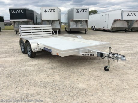 &lt;p&gt;New Aluma 7814TAESA-BT Tandem Axle Aluminum 14&#39; utility trailer for sale in central Illinois.&lt;/p&gt;
&lt;div&gt;
&lt;div class=&quot;gmail_signature&quot; dir=&quot;ltr&quot; data-smartmail=&quot;gmail_signature&quot;&gt;
&lt;div dir=&quot;ltr&quot;&gt;
&lt;div dir=&quot;ltr&quot;&gt;
&lt;div dir=&quot;ltr&quot;&gt;
&lt;div dir=&quot;ltr&quot;&gt;
&lt;div dir=&quot;ltr&quot;&gt;
&lt;div dir=&quot;ltr&quot;&gt;
&lt;div dir=&quot;ltr&quot;&gt;
&lt;div dir=&quot;ltr&quot;&gt;
&lt;p&gt;2) 3500# Rubber torsion axle (rated at 7000#) - Electric brakes - Easy lube hubs&lt;/p&gt;
&lt;p&gt;ST205/75R14 LRC Radial tires&amp;nbsp;&lt;/p&gt;
&lt;p&gt;Steel wheels, 5-4.5 BHP&lt;/p&gt;
&lt;p&gt;Removable aluminum fenders&lt;/p&gt;
&lt;p&gt;Extruded aluminum floor&lt;/p&gt;
&lt;p&gt;7&quot; Heavy duty frame rail&lt;/p&gt;
&lt;p&gt;A-Framed aluminum tongue, 48&quot; long with 2-5/16&quot; coupler&lt;/p&gt;
&lt;p&gt;6) Tie down loops (3 per side)&lt;/p&gt;
&lt;p&gt;2) Rear stabilizer legs (1 per side)&lt;/p&gt;
&lt;p&gt;Swivel tongue jack, 1200# capacity&lt;/p&gt;
&lt;p&gt;LED Lighting package, safety chains&lt;/p&gt;
&lt;p&gt;Aluminum bi-fold tailgate - 77.5&quot; x 60&quot; long&lt;/p&gt;
&lt;p&gt;Overall width = 101.5&quot;&lt;/p&gt;
&lt;p&gt;Overall length = 14&#39; - 221&quot;&amp;nbsp;&lt;/p&gt;
&lt;p&gt;7814ESA-TA-EL-BT&lt;/p&gt;
&lt;p&gt;&amp;nbsp;5 Year Limited Factory Warranty&lt;/p&gt;
&lt;/div&gt;
&lt;/div&gt;
&lt;/div&gt;
&lt;/div&gt;
&lt;/div&gt;
&lt;/div&gt;
&lt;/div&gt;
&lt;/div&gt;
&lt;/div&gt;
&lt;/div&gt;
&lt;div&gt;
&lt;div class=&quot;gmail_signature&quot; dir=&quot;ltr&quot; data-smartmail=&quot;gmail_signature&quot;&gt;
&lt;div dir=&quot;ltr&quot;&gt;
&lt;div dir=&quot;ltr&quot;&gt;
&lt;div dir=&quot;ltr&quot;&gt;
&lt;div dir=&quot;ltr&quot;&gt;
&lt;div dir=&quot;ltr&quot;&gt;
&lt;div dir=&quot;ltr&quot;&gt;
&lt;div dir=&quot;ltr&quot;&gt;
&lt;div dir=&quot;ltr&quot;&gt;
&lt;p&gt;&amp;nbsp;&lt;/p&gt;
&lt;p&gt;**Please call or email us to verify that this trailer is still for sale**&amp;nbsp; All prices on our website are Cash Prices. Tax, Title, and Licensing fees are not included in the listing price. All out-of-state purchasers must bring cash or a cashier&#39;s check. NO OUT OF STATE CHECKS WILL BE ACCEPTED!! We do NOT accept Credit Cards for payment on trailers! *Contact us for the best Out the Door Price* We offer financing through Sheffield Financial &amp;amp; Trailer Solutions Financial with approved credit on new trailers . Ask us about E-Track installs, D-Ring installs, Ladder Rack installs. Here at Kate&#39;s Trailer Sales we try to have over 400 trailers in stock and for sale at our Arthur IL location. We are a licensed Illinois Trailer Dealer. We also have a fully stocked selection of trailer parts and offer trailer service like wheel bearing, brakes, seals, lighting, wood replacement, panel replacement, welding on steel and aluminum, B&amp;amp;W Gooseneck Hitch installs, E-track installs, D-ring installs,Curt Hitches, Adjustable Hitches, B&amp;amp;W adjustable hitches. We stock Enclosed Cargo Trailers, Horse Trailers, Livestock Trailers, ATV Trailers, UTV Trailers, Dump Trailers, Tiltbed Equipment Trailers, Implement Trailers, Car Haulers, Aluminum Trailers, Utility Trailer, Box Trailer, Used Trailer for sale, Bobcat Trailer, Car Trailer, Race Trailers, Gooseneck Trailer, Gooseneck Enclosed Trailers, Gooseneck Dump Trailer, Hydraulic Dovetail Trailers, Low-Pro Trailers, Enclosed Car Trailers, Construction Trailers, Craft Trailers, Tool Trailers, Deckover Trailers, Farm Trailers, Seed Trailers, Skid Loader Trailer, Scissor Lift Trailers, Forklift Trailers, Motorcycle Trailers, Slingshot Trailer, Aluminum Cargo Trailers, Engineered I-Beam Gooseneck Trailers, Buggy Haulers, Jeep Trailers, SXS Trailer, Pipetop Trailer, Spring Loaded Gate Trailers, Trailer to haul my Golf-Cart, Pintle Trailer, Backhoe Trailer, Landscape Trailer, Lawn Care Trailer.&amp;nbsp; We are centrally located between Chicago IL, Indianapolis IN, St Louis MO, Effingham IL, Champaign IL, Decatur IL, Springfield IL, Rockford IL,Peoria IL , Bloomington IL, Mount Vernon IL, Teutopolis IL, Decatur IL, Litchfield IL, Danville IL. We are a dealer for Aluma Aluminum Trailers, Cross Enclosed Cargo Trailers, Load Trail Trailers, Midsota Trailers, Nova Trailers by Midsota, Pace Trailers, Lamar Trailers, Rice Trailers, Sundowner Trailers, ATC Trailers, H&amp;amp;H Trailers, Horizon Trailers, Delta Livestock Trailers, Delta Horse Trailers.&lt;/p&gt;
&lt;/div&gt;
&lt;/div&gt;
&lt;/div&gt;
&lt;/div&gt;
&lt;/div&gt;
&lt;/div&gt;
&lt;/div&gt;
&lt;/div&gt;
&lt;/div&gt;
&lt;/div&gt;