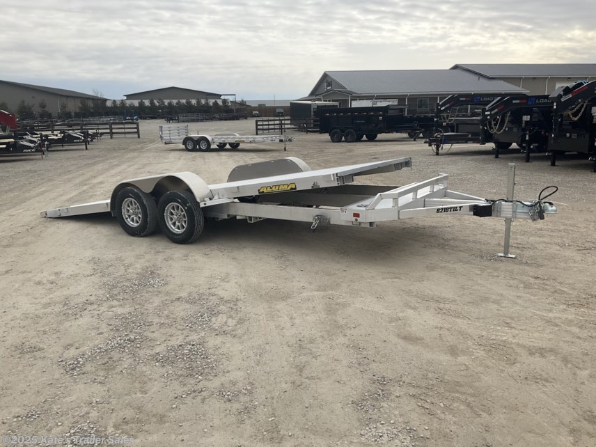 New 2025 Aluma 8218 Tilt 18&apos; Aluminum Tiltbed Car Hauler Trailer available in Arthur, Illinois
