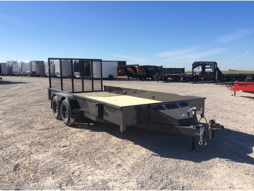 New 2025 Rice Trailers Tandem Stealth 82X16 Solid Side Tandem Axle / Toolbox / 5ft Gate available in Arthur, Illinois