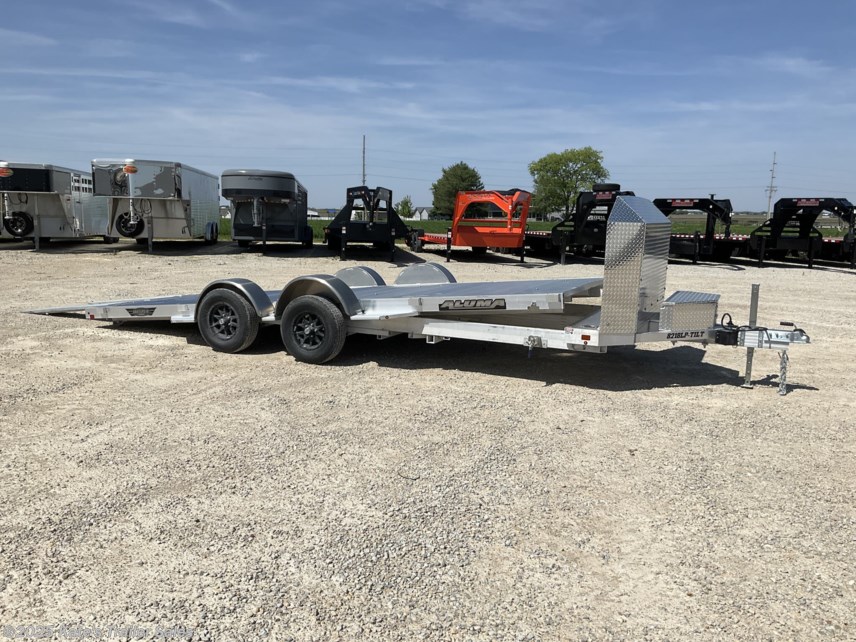 New 2026 Aluma 8218LP-Tilt-TA 18&apos; Aluminum Low Profile TiltBed Car Trailer available in Arthur, Illinois