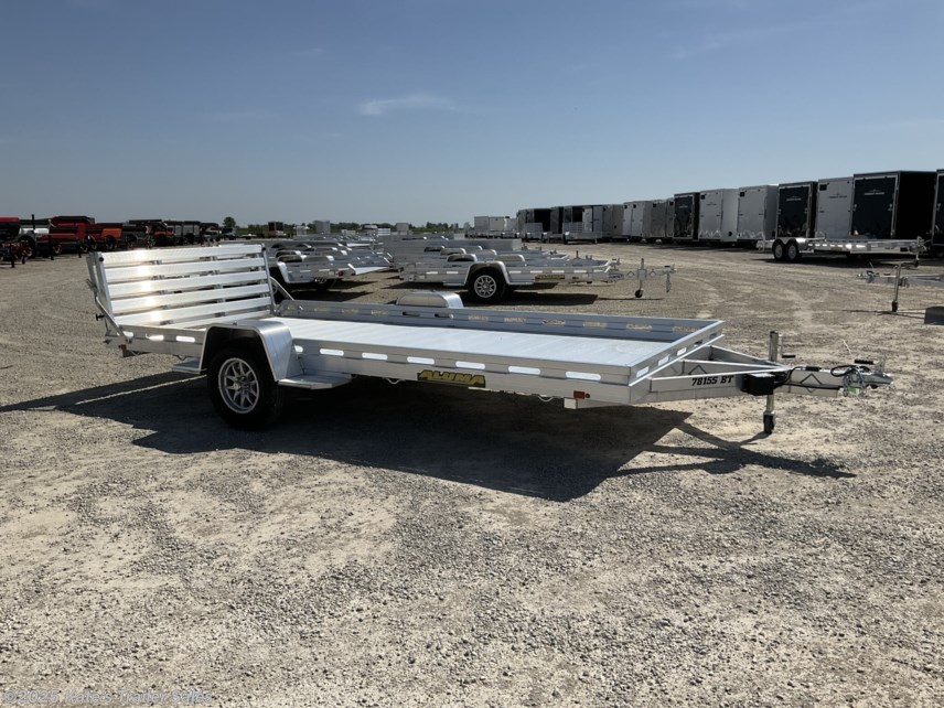 New 2026 Aluma 7815S-EL-BT 15&apos; Aluminum Utility Trailer / Bi-Fold Gate available in Arthur, Illinois