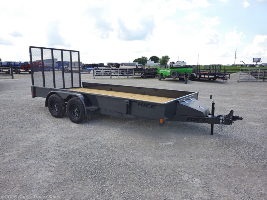 New 2025 Rice Trailers Tandem Stealth 82X16 Solid Side Tandem Axle / Toolbox / 5ft Gate available in Arthur, Illinois
