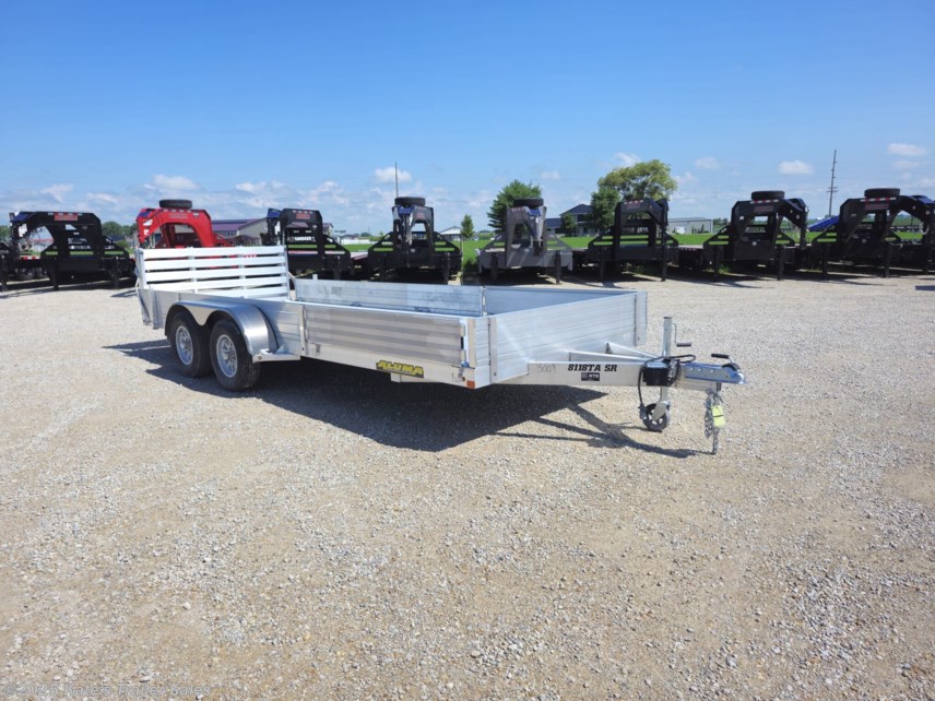 New 2026 Aluma 8118TASR Aluminum Utility Trailer w/ Side Load Ramps available in Arthur, Illinois