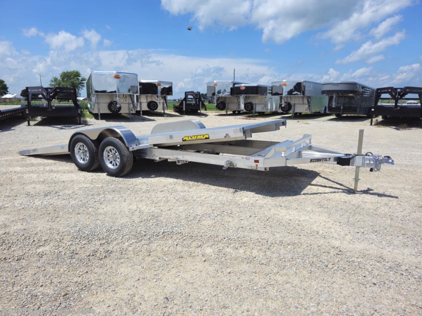 New 2026 Aluma 8220H Tilt 82X20&apos; HD Aluminum Tiltbed Car Trailer available in Arthur, Illinois