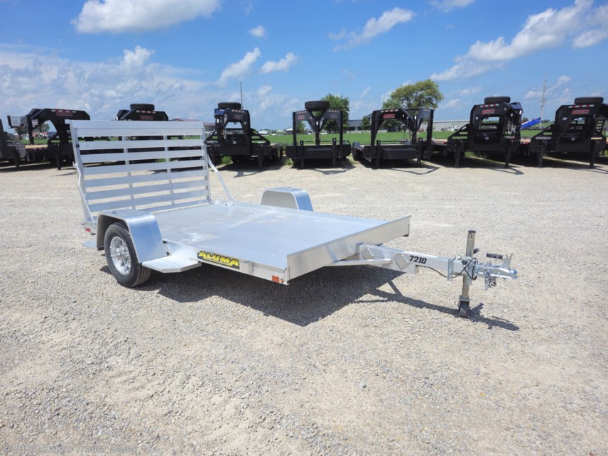 New 2026 Aluma 7210S-TG 10&apos; Aluminum Utility Trailer w/ Straight Gate available in Arthur, Illinois