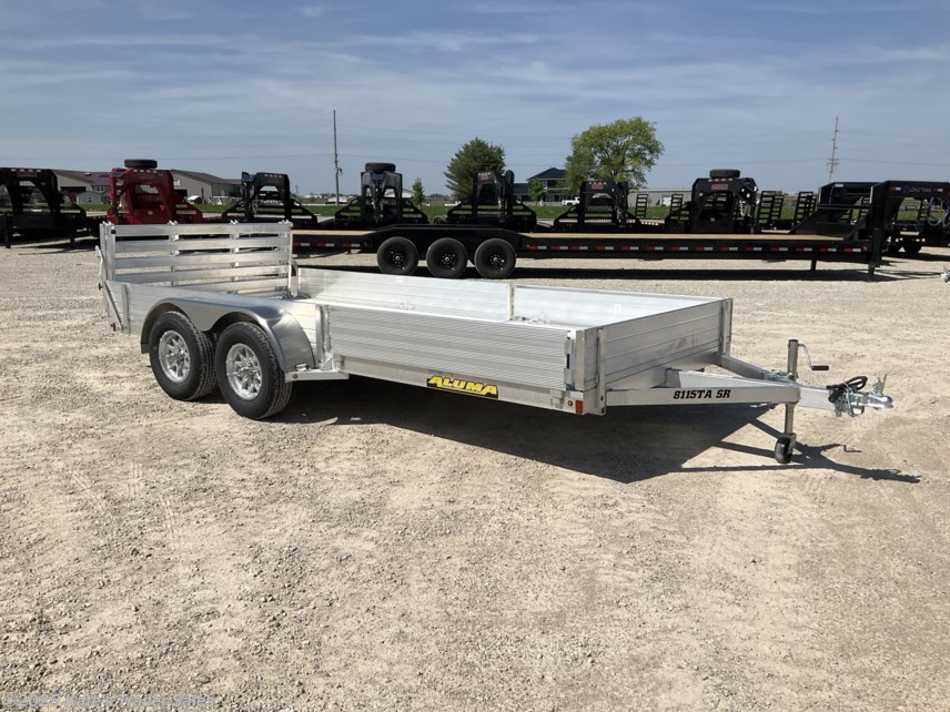 New 2026 Aluma 8115TA-R-BT-SR 15&apos; Aluminum Utility Trailer w/ Side Load Ramps available in Arthur, Illinois