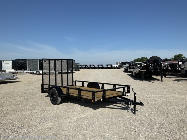 2025 Rice Trailers 76x12 Single Axle Utility w/ 5ft Gate