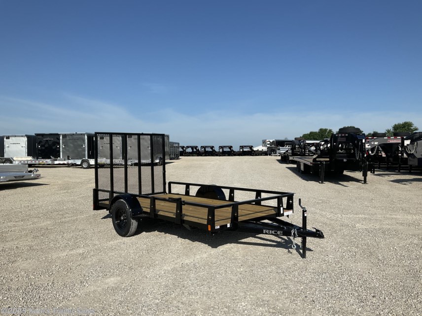 New 2025 Rice Trailers 76x12 Single Axle Utility w/ 5ft Gate available in Arthur, Illinois