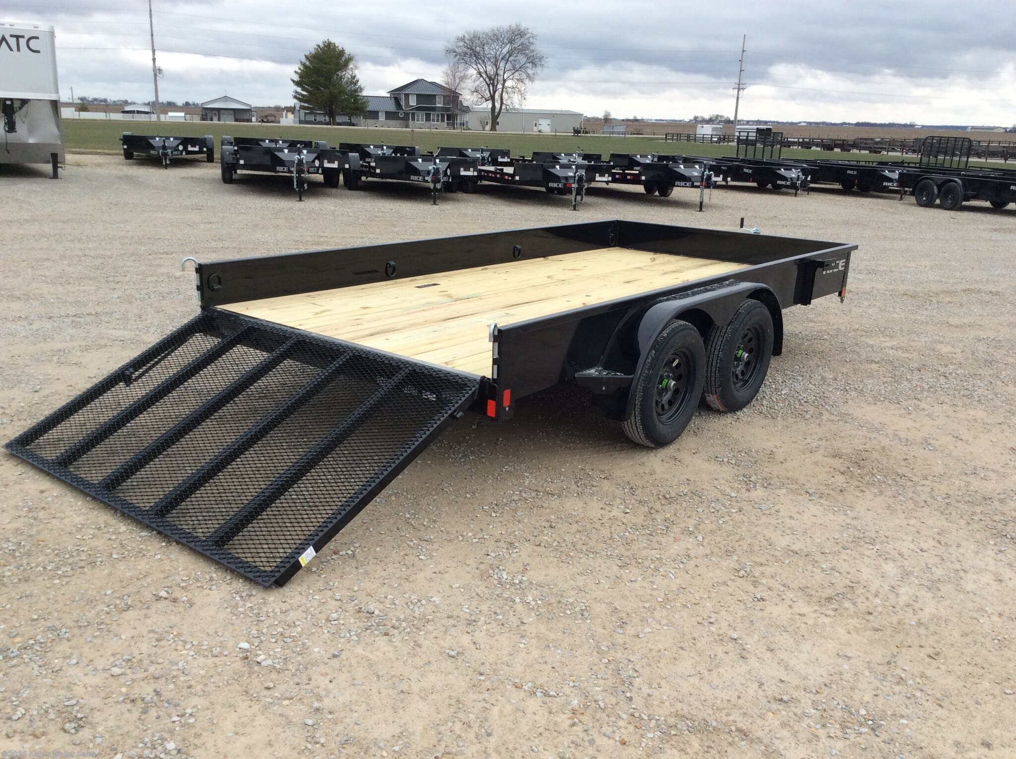 2026 Rice Trailers Tandem Stealth 82X14 Solid Side Tandem Axle w