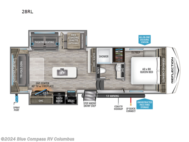 2024 Grand Design Reflection 100 Series 28RL - New Fifth Wheel For Sale by Blue Compass RV Columbus in Delaware, Ohio