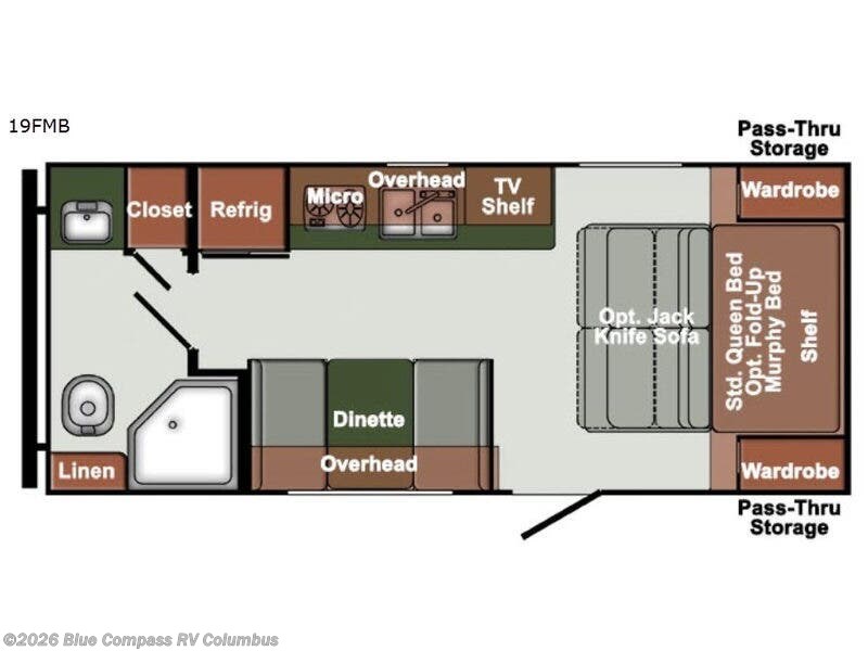 2017 Gulf Stream Gulf Breeze Ultra Lite 19 FMB - Used Travel Trailer For Sale by Blue Compass RV Columbus in Delaware, Ohio