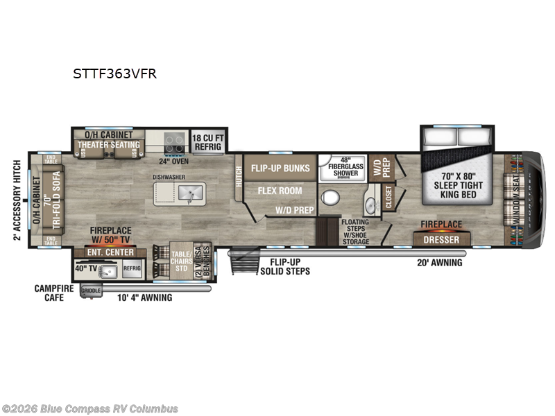2026 Venture RV SportTrek Touring Edition STTF363VFR - New Fifth Wheel For Sale by Blue Compass RV Columbus in Delaware, Ohio features Slideout