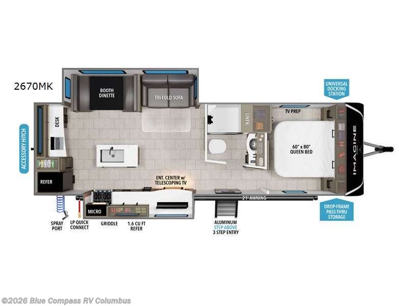 2026 Grand Design Imagine 2670MK - New Travel Trailer For Sale by Blue Compass RV Columbus in Delaware, Ohio features Slideout
