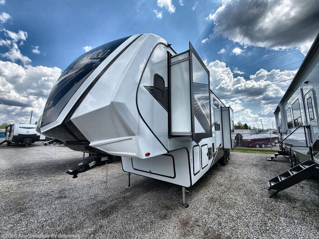 2024 Grand Design Momentum G-Class 355G - Used Toy Hauler For Sale by Blue Compass RV Columbus in Delaware, Ohio features Slideout