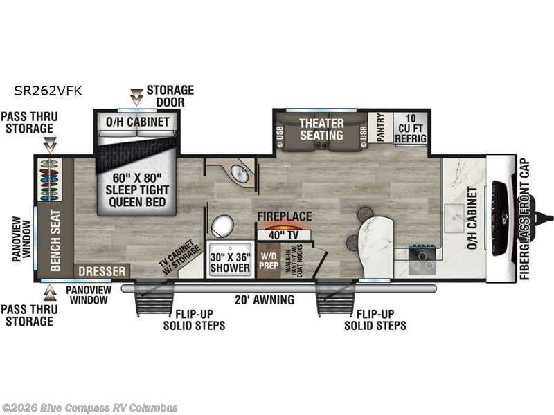 2027 Venture RV Stratus SR262VFK - New Travel Trailer For Sale by Blue Compass RV Columbus in Delaware, Ohio features Slideout