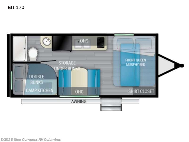 2022 Heartland Pioneer 17BH - Used Travel Trailer For Sale by Blue Compass RV Columbus in Delaware, Ohio