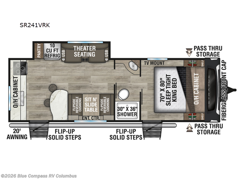 2027 Venture RV Stratus SR241VRK - New Travel Trailer For Sale by Blue Compass RV Columbus in Delaware, Ohio features Slideout