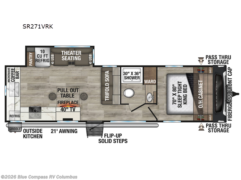 2027 Venture RV Stratus SR271VRK - New Travel Trailer For Sale by Blue Compass RV Columbus in Delaware, Ohio features Slideout
