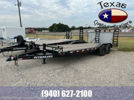 24&#39; x 6&quot; Channel Super-Wide
BP 2 5/16&quot; Adjustable (14,000 lb.)
2 - 7,000# (Dexter) Electric / Torsion
2&#39; Dovetail w/ 5&#39; Fold-up Ramps
Black Powder Coat
All Pictures shown are for illustration purpose only. Actual product may vary.