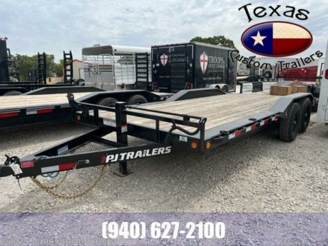 20&#39; x 6&quot; Channel Super-Wide
BP 2 5/16&quot; Adjustable (14,000 lb.)
2 - 7,000# (Dexter) Electric / Spring
2&#39; Dovetail w/ 5&#39; FOLD-UP Ramps
PRIMER + Black Powder Coat
All Pictures shown are for illustration purpose only. Actual product may vary.
FEATURES
14,000 lb. G.V.W.R.
7,000 lb. x 2 G.A.W.R.
Adjustable 2 5/16&quot; Ball Bulldog Coupler
Safety Chains
1 - Drop Leg Jack (10,000 lb.)
2 - Dexter E- Z lube Brake Axles (7,000 lb.)
6 Leaf Slipper Spring Suspension
4 - 16&quot; White Spoke Wheels
4 - 235/80R16 Radial Tires (3,520 lb)
Stake Pockets
Electric Breakaway Kit w/ Charger
9&quot; x 72&quot; Treadplate Removable Steel Fenders
5&#39; Channel Ramps w/ Holder
Dual Bulldog Rear Support Jacks
6&quot; Channel Frame &amp; Tongue
3&quot; Channel Crossmembers 16&quot; on Center
2&quot; Treated Pine Lumber Deck
83&quot; Wide Deck
DOT Approved Flushmount Lifetime LED Lights
All-Weather Wiring Harness (7-way RV)
Sand Blasted, Acid Washed, Powder Coated
Tool Tray In Tongue
GN Option Equipped with 2 Jacks
GN Equipped w/Lockable Front Toolbox
5 year Dexter Axle Warranty