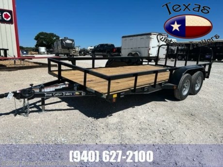 83&quot; X 16&#39; UTILITY 7K
2-3,500LB BESSER AXLES 1 ELEC. BRAKE 1 IDLER
2&#39; WOOD DOVE
3&#39; SQ. TUBING GATE
SPRING ASSIST FOR GATE
STANDARD FEATURES:
7,000 LB G.V.W.R.
DOUBLE EYE SPRING SUSPENSION
15&quot; SILVER MOD 5 HOLE WHEELS
ST205/75/R15 6 PLY RADIAL TIRES
2&quot; X 3&quot; X 3/16&quot; ANGLE IRON FRAME
4&quot; 4.5 LB CHANNEL WRAPPED TONGUE
2&quot; BULLDOG STYLE RAM COUPLER
2&quot; X 3&quot; X 3/16&quot; ANGLE IRON ON 24&quot; CENTERS
2&quot; X 3&quot; X 3/16&quot; ANGLE TOP RAIL
2&quot; X 2&quot; X 1/8&quot; ANGLE IRON UPRIGHTS
2K PIPE MOUNT FLIP JACK
SMOOTH PLATE FENDERS
TREATED WOOD FLOOR
SPARE TIRE MOUNT
STAKE POCKETS (NO RUB RAIL)
7 WAY RV PLUG-IN
FLUSH MOUNT LED LIGHTS
1 COAT OF PRIMER AND 2 COATS OF POLYURETHANE PAINT (PAINTED UNDERNEATH)
ALL PICTURES SHOWN ARE FOR ILLUSTRATION PURPOSE ONLY. ACTUAL PRODUCT MAY VARY.