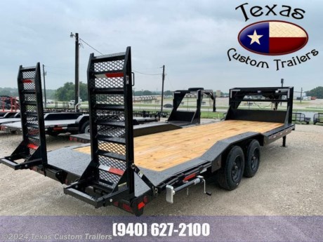 102&quot; X 24&#39; GN LOW BOY EQUIPMENT 16K
2-8,000 LB DEXTER AXLES 2 ELEC. BRAKES W/3&quot; PADS
(INCLUDES 14 PLY TIRES)
ST215/75/R17.5 16 PLY RADIAL TIRES W-5/8&quot; STUDS ON AXLES
8&quot; CHANNEL FRAME UPGRADE
2&#39; DIAMOND PLATE STEEL DOVE
5&#39; - 24&quot; WIDE EQUIPMENT FOLD UP RAMPS W/#6 EXP. METAL
3/16&quot; DIAMOND PLATE DRIVE OVER FENDERS (STANDARD ON 102&quot; WIDE)
2-5K PIPE MOUNT REAR SUPPORT FLIP JACKS
STANDARD FEATURES:
17,600 LB G.V.W.R.
12&quot; 14 LB I-BEAM NECK
2-5/16&quot; ADJUSTABLE ROUND GOOSENECK COUPLER 25K
3&quot; CHANNEL CROSSMEMBERS ON 16&quot; CENTERS
2-10K DROP LEG SPRING LOADED JACKS
TREATED WOOD FLOOR
FRONT TOOLBOX BETWEEN RISERS
STAKE POCKETS &amp; RUB RAIL
ST215/75/R17.5 16 PLY RADIAL SPARE TIRE
7 WAY RV PLUG-IN
FLUSH MOUNT LED LIGHTS
1 COAT OF PRIMER AND 2 COATS OF POLYURETHANE PAINT (PAINTED UNDERNEATH)
All Pictures shown are for illustration purpose only. Actual product may vary.