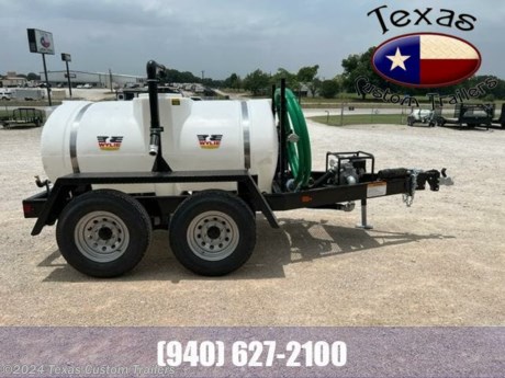WYLIE WATER WAGON EXP-500L-S
500 GALLON WATER TRAILER
Black Trailer with White Tank
Sprayer on back
DOT approved
Brakes
Fuel Line