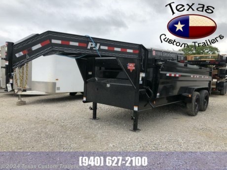 &lt;p&gt;16&#39; HD Low-Pro Dump Gooseneck 2 5/16&quot; Round (25,000 lb.) 2 - 10,000# w/235/75R17.5&quot; LR-J Single T&amp;amp;W Electric / Torsion Split / Spreader Gate Primer + Black Powder Coat All Pictures shown are for illustration purpose only. Actual product may vary. Standard Features 10,000 lb. x (2) G.A.W.R 3-5/8&quot; x 1-1/2&quot; (ID) Stake Pockets Pull Bar Mesh Tarp Kit 3&quot; Channel Crossmembers on 16&quot; Centers Double Insulated Wiring Harness All-Weather Wiring Harness (7-way RV) Dump Angle - 40 1/8 in. Treadplate Steel Fenders Steel Bed - 7 ga Floor ST235 / 75 / R17.5 Radial Tires 10&quot; x 19 lb. I-beam Tongue Spring Loaded Drop Leg Jacks (12,000 lb.)&lt;/p&gt;