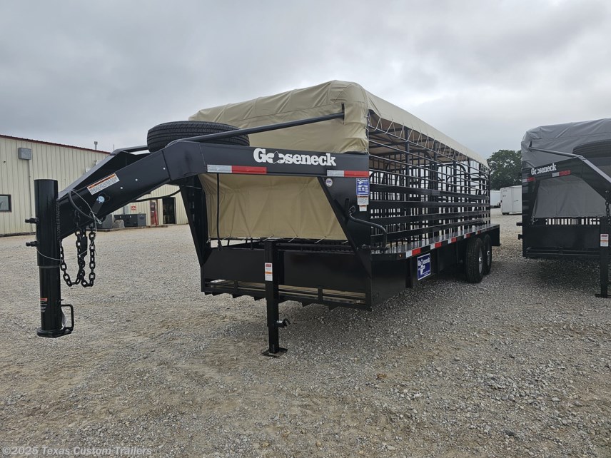 New 2025 Gooseneck Trailers 24X6.8 Steel Stock w/Canvas Top available in Decatur, Texas