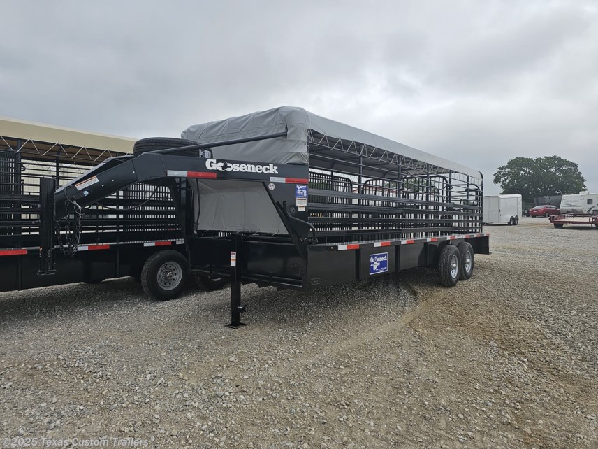 New 2025 Gooseneck Trailers 24X6.8 Steel Stock w/Canvas Top available in Decatur, Texas