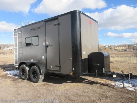&lt;p&gt;&lt;span style=&quot;font-size: 16px; font-family: arial, helvetica, sans-serif;&quot;&gt;New 2023 7x14 Colorado OFF ROAD Trailer. Trailer is equipped with the Moab package.&amp;nbsp; Trailer features:&lt;/span&gt;&lt;br /&gt;&lt;br /&gt;&lt;span style=&quot;font-size: 16px; font-family: arial, helvetica, sans-serif;&quot;&gt;2-3500lb. torsion axles with electric brakes&lt;/span&gt;&lt;br /&gt;&lt;span style=&quot;font-size: 16px; font-family: arial, helvetica, sans-serif;&quot;&gt;Black out package&lt;/span&gt;&lt;br /&gt;&lt;span style=&quot;font-family: arial, helvetica, sans-serif; font-size: 16px;&quot;&gt;32 inch&amp;nbsp;&lt;/span&gt;Mudterrain&lt;span style=&quot;font-family: arial, helvetica, sans-serif; font-size: 16px;&quot;&gt;&amp;nbsp;tires&lt;/span&gt;&lt;br /&gt;&lt;span style=&quot;font-size: 16px; font-family: arial, helvetica, sans-serif;&quot;&gt;16&quot; on center walls, floor and ceiling&lt;/span&gt;&lt;br /&gt;&lt;span style=&quot;font-size: 16px; font-family: arial, helvetica, sans-serif;&quot;&gt;7x6 aluminum roof rack with ladder&lt;/span&gt;&lt;br /&gt;&lt;span style=&quot;font-size: 16px; font-family: arial, helvetica, sans-serif;&quot;&gt;Front Generator Platform with enclosed box&lt;/span&gt;&lt;br /&gt;&lt;span style=&quot;font-size: 16px; font-family: arial, helvetica, sans-serif;&quot;&gt;Drop down stabilizer jacks&lt;/span&gt;&lt;br /&gt;&lt;span style=&quot;font-size: 16px; font-family: arial, helvetica, sans-serif;&quot;&gt;Side door with RV lock and cam bar&lt;/span&gt;&lt;br /&gt;&lt;span style=&quot;font-size: 16px; font-family: arial, helvetica, sans-serif;&quot;&gt;Fold down RV Step at side door&lt;/span&gt;&lt;br /&gt;&lt;span style=&quot;font-size: 16px; font-family: arial, helvetica, sans-serif;&quot;&gt;Rear ramp door with spring assist close and rear deck option with cam bars&lt;/span&gt;&lt;br /&gt;&lt;span style=&quot;font-size: 16px; font-family: arial, helvetica, sans-serif;&quot;&gt;7 foot interior height&lt;/span&gt;&lt;br /&gt;&lt;span style=&quot;font-size: 16px; font-family: arial, helvetica, sans-serif;&quot;&gt;Nudo floor and&amp;nbsp;ramp&amp;nbsp;&lt;/span&gt;&lt;br /&gt;&lt;span style=&quot;font-size: 16px; font-family: arial, helvetica, sans-serif;&quot;&gt;Insulated walls and ceiling&lt;/span&gt;&lt;br /&gt;&lt;span style=&quot;font-size: 16px; font-family: arial, helvetica, sans-serif;&quot;&gt;Aluminum wall and ceiling liner&lt;/span&gt;&lt;br /&gt;&lt;span style=&quot;font-size: 16px; font-family: arial, helvetica, sans-serif;&quot;&gt;2 - 18x44 slider windows with screens in rear&lt;/span&gt;&lt;br /&gt;&lt;span style=&quot;font-size: 16px; font-family: arial, helvetica, sans-serif;&quot;&gt;Battery and box with battery charger&lt;br /&gt;Detachable cord&amp;nbsp;&lt;/span&gt;&lt;br /&gt;&lt;span style=&quot;font-size: 16px; font-family: arial, helvetica, sans-serif;&quot;&gt;30 amp power package with 4 interior outlets and 1 exterior GFI outlet&lt;/span&gt;&lt;br /&gt;&lt;span style=&quot;font-size: 16px; font-family: arial, helvetica, sans-serif;&quot;&gt;A/C unit&amp;nbsp;&lt;/span&gt;&lt;br /&gt;&lt;span style=&quot;font-size: 16px; font-family: arial, helvetica, sans-serif;&quot;&gt;Non power roof vent with maxx air&amp;nbsp;&lt;/span&gt;&lt;br /&gt;&lt;span style=&quot;font-size: 16px; font-family: arial, helvetica, sans-serif;&quot;&gt;4 D-rings&lt;/span&gt;&lt;br /&gt;&lt;span style=&quot;font-size: 16px; font-family: arial, helvetica, sans-serif;&quot;&gt;2 - 4 foot LED interior ceiling lights&lt;/span&gt;&lt;br /&gt;&lt;span style=&quot;font-size: 16px; font-family: arial, helvetica, sans-serif;&quot;&gt;2 LED exterior party lights&lt;/span&gt;&lt;br /&gt;&lt;span style=&quot;font-size: 16px; font-family: arial, helvetica, sans-serif;&quot;&gt;2 LED exterior spot/load lights&lt;/span&gt;&lt;br /&gt;&lt;span style=&quot;font-size: 16px; font-family: arial, helvetica, sans-serif;&quot;&gt;6 LED interior puck lights&lt;/span&gt;&lt;br /&gt;&lt;span style=&quot;font-size: 16px; font-family: arial, helvetica, sans-serif;&quot;&gt;3 year factory warranty&lt;/span&gt;&lt;/p&gt;
&lt;p&gt;&lt;span style=&quot;font-size: 16px; font-family: arial, helvetica, sans-serif;&quot;&gt;Dealer Stock #16305&lt;/span&gt;&lt;br /&gt;&lt;span style=&quot;font-size: 16px; font-family: arial, helvetica, sans-serif;&quot;&gt;Year: 2023&lt;/span&gt;&lt;br /&gt;&lt;span style=&quot;font-size: 16px; font-family: arial, helvetica, sans-serif;&quot;&gt;Make: Cargo Craft&lt;/span&gt;&lt;br /&gt;&lt;span style=&quot;font-size: 16px; font-family: arial, helvetica, sans-serif;&quot;&gt;Model: 7x14&lt;/span&gt;&lt;br /&gt;&lt;span style=&quot;font-size: 16px; font-family: arial, helvetica, sans-serif;&quot;&gt;Color: Bronze Blackout&amp;nbsp;&lt;/span&gt;&lt;br /&gt;&lt;span style=&quot;font-size: 16px; font-family: arial, helvetica, sans-serif;&quot;&gt;Weight: 3200lbs.&lt;/span&gt;&lt;/p&gt;
&lt;p&gt;&lt;span style=&quot;font-size: 16px; font-family: arial, helvetica, sans-serif;&quot;&gt;Give us a call we would like to earn your business 303-688-8485 - Family owned and operated. Shipping options available with great rates! Call to inquire.&amp;nbsp;&lt;/span&gt;&lt;/p&gt;
&lt;p&gt;&amp;nbsp;&lt;/p&gt;
&lt;p&gt;&amp;nbsp;&lt;/p&gt;