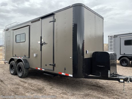 &lt;p&gt;&lt;span style=&quot;font-family: arial, helvetica, sans-serif; font-size: 18px;&quot;&gt;New 2023 7x20 Colorado Off Road Cargo Trailer for sale.&amp;nbsp; Trailer features:&lt;/span&gt;&lt;/p&gt;
&lt;p&gt;&lt;span style=&quot;font-family: arial, helvetica, sans-serif; font-size: 18px;&quot;&gt;2 - 5200lb. torsion axles with electric brakes&lt;br /&gt;32 inch Mudterrain tires&lt;/span&gt;&lt;br /&gt;&lt;span style=&quot;font-family: arial, helvetica, sans-serif; font-size: 18px;&quot;&gt;Rear ramp door with spring assist close and cam bars&lt;br /&gt;Rear Deck Option&lt;/span&gt;&lt;br /&gt;&lt;span style=&quot;font-family: arial, helvetica, sans-serif; font-size: 18px;&quot;&gt;Side door with RV lock and cam bar&lt;/span&gt;&lt;br /&gt;&lt;span style=&quot;font-family: arial, helvetica, sans-serif; font-size: 18px;&quot;&gt;5x6 Awning door&lt;/span&gt;&lt;br /&gt;&lt;span style=&quot;font-family: arial, helvetica, sans-serif; font-size: 18px;&quot;&gt;Fold down rv step&lt;/span&gt;&lt;br /&gt;&lt;span style=&quot;font-family: arial, helvetica, sans-serif; font-size: 18px;&quot;&gt;Removable coupler&lt;br /&gt;Detachable cord&lt;/span&gt;&lt;br /&gt;&lt;span style=&quot;font-family: arial, helvetica, sans-serif; font-size: 18px;&quot;&gt;Blackout package&lt;/span&gt;&lt;br /&gt;&lt;span style=&quot;font-family: arial, helvetica, sans-serif; font-size: 18px;&quot;&gt;4 D-rings&lt;/span&gt;&lt;br /&gt;&lt;span style=&quot;font-family: arial, helvetica, sans-serif; font-size: 18px;&quot;&gt;LED exterior running lights&lt;/span&gt;&lt;br /&gt;&lt;span style=&quot;font-family: arial, helvetica, sans-serif; font-size: 18px;&quot;&gt;2 LED exterior load/spot lights&lt;/span&gt;&lt;br /&gt;&lt;span style=&quot;font-family: arial, helvetica, sans-serif; font-size: 18px;&quot;&gt;2 LED exterior party lights&lt;/span&gt;&lt;br /&gt;&lt;span style=&quot;font-family: arial, helvetica, sans-serif; font-size: 18px;&quot;&gt;6 LED interior puck lights&lt;/span&gt;&lt;br /&gt;&lt;span style=&quot;font-family: arial, helvetica, sans-serif; font-size: 18px;&quot;&gt;2 LED 4 foot interior ceiling lights&lt;/span&gt;&lt;br /&gt;&lt;span style=&quot;font-family: arial, helvetica, sans-serif; font-size: 18px;&quot;&gt;2 - 18x44 slider windows with screens&lt;/span&gt;&lt;br /&gt;&lt;span style=&quot;font-family: arial, helvetica, sans-serif; font-size: 18px;&quot;&gt;Insulated walls and ceiling&lt;/span&gt;&lt;br /&gt;&lt;span style=&quot;font-family: arial, helvetica, sans-serif; font-size: 18px;&quot;&gt;Aluminum wall and ceiling liner&lt;/span&gt;&lt;br /&gt;&lt;span style=&quot;font-family: arial, helvetica, sans-serif; font-size: 18px;&quot;&gt;Nudo floor and ramp&lt;/span&gt;&lt;br /&gt;&lt;span style=&quot;font-family: arial, helvetica, sans-serif; font-size: 18px;&quot;&gt;7 foot interior height&lt;/span&gt;&lt;br /&gt;&lt;span style=&quot;font-family: arial, helvetica, sans-serif; font-size: 18px;&quot;&gt;30 amp power with 4 interior outlets and 1 exterior GFI&lt;/span&gt;&lt;br /&gt;&lt;span style=&quot;font-family: arial, helvetica, sans-serif; font-size: 18px;&quot;&gt;A/C unit with heat strip&amp;nbsp;&lt;/span&gt;&lt;br /&gt;&lt;span style=&quot;font-family: arial, helvetica, sans-serif; font-size: 18px;&quot;&gt;Non power roof vent with maxx air&lt;/span&gt;&lt;br /&gt;&lt;span style=&quot;font-family: arial, helvetica, sans-serif; font-size: 18px;&quot;&gt;Battery and box with battery charger&lt;/span&gt;&lt;br /&gt;&lt;span style=&quot;font-family: arial, helvetica, sans-serif; font-size: 18px;&quot;&gt;Stabilizer jacks&lt;/span&gt;&lt;br /&gt;&lt;span style=&quot;font-family: arial, helvetica, sans-serif; font-size: 18px;&quot;&gt;Generator platform with box&lt;/span&gt;&lt;br /&gt;&lt;span style=&quot;font-family: arial, helvetica, sans-serif; font-size: 18px;&quot;&gt;7x6 Roof rack with ladder&amp;nbsp;&lt;/span&gt;&lt;br /&gt;&lt;span style=&quot;font-family: arial, helvetica, sans-serif; font-size: 18px;&quot;&gt;Extended hitch&lt;/span&gt;&lt;br /&gt;&lt;span style=&quot;font-family: arial, helvetica, sans-serif; font-size: 18px;&quot;&gt;Triple tube tongue &lt;br /&gt;3 year Factory warranty&lt;br /&gt;&lt;/span&gt;&lt;br /&gt;&lt;span style=&quot;font-family: arial, helvetica, sans-serif; font-size: 18px;&quot;&gt;Dealer Stock #16331&lt;/span&gt;&lt;br /&gt;&lt;span style=&quot;font-family: arial, helvetica, sans-serif; font-size: 18px;&quot;&gt;Year: 2023&lt;/span&gt;&lt;br /&gt;&lt;span style=&quot;font-family: arial, helvetica, sans-serif; font-size: 18px;&quot;&gt;Make: Cargo Craft&lt;/span&gt;&lt;br /&gt;&lt;span style=&quot;font-family: arial, helvetica, sans-serif; font-size: 18px;&quot;&gt;Model: 7x20&lt;/span&gt;&lt;br /&gt;&lt;span style=&quot;font-family: arial, helvetica, sans-serif; font-size: 18px;&quot;&gt;Color: Bronze Blackout&lt;/span&gt;&lt;br /&gt;&lt;span style=&quot;font-family: arial, helvetica, sans-serif; font-size: 18px;&quot;&gt;Weight: 5000lbs.&lt;/span&gt;&lt;br /&gt;&lt;span style=&quot;font-family: arial, helvetica, sans-serif; font-size: 18px;&quot;&gt;Payload Capacity: 5000lbs.&lt;/span&gt;&lt;/p&gt;
&lt;p&gt;&lt;span style=&quot;font-family: arial, helvetica, sans-serif; font-size: 18px;&quot;&gt;Give us a call we would like to earn your business 303-688-8485 - Not near us? Shipping options available with great rates! Call to inquire.&lt;/span&gt;&lt;/p&gt;