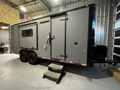 &lt;p&gt;&lt;span style=&quot;font-family: arial, helvetica, sans-serif; font-size: 18px;&quot;&gt;New 2024 8.5x20 ORB Colorado Off Road Cargo Trailer for sale.&amp;nbsp; Trailer features:&lt;/span&gt;&lt;/p&gt;
&lt;p&gt;&lt;span style=&quot;font-family: arial, helvetica, sans-serif; font-size: 18px;&quot;&gt;Trailer equipped with full bathroom and 2 roll over sofa beds and 17 feet of garage space&lt;br /&gt;&lt;/span&gt;&lt;/p&gt;
&lt;p&gt;&lt;span style=&quot;font-family: arial, helvetica, sans-serif; font-size: 18px;&quot;&gt;2 - 5200lb. torsion axles with electric brakes&lt;/span&gt;&lt;br /&gt;&lt;span style=&quot;font-family: arial, helvetica, sans-serif; font-size: 18px;&quot;&gt;Rear ramp door with spring assist close and cam bars&lt;br /&gt;Rear Deck Option&lt;/span&gt;&lt;br /&gt;&lt;span style=&quot;font-family: arial, helvetica, sans-serif; font-size: 18px;&quot;&gt;Side door with RV lock and cam bar&lt;/span&gt;&lt;br /&gt;&lt;span style=&quot;font-family: arial, helvetica, sans-serif; font-size: 18px;&quot;&gt;Fold down RV step&lt;/span&gt;&lt;br /&gt;&lt;span style=&quot;font-family: arial, helvetica, sans-serif; font-size: 18px;&quot;&gt;Removable coupler&lt;br /&gt;5x6 Awning door&lt;/span&gt;&lt;br /&gt;&lt;span style=&quot;font-family: arial, helvetica, sans-serif; font-size: 18px;&quot;&gt;Blackout package&lt;/span&gt;&lt;br /&gt;&lt;span style=&quot;font-family: arial, helvetica, sans-serif; font-size: 18px;&quot;&gt;4 D-rings&lt;/span&gt;&lt;br /&gt;&lt;span style=&quot;font-family: arial, helvetica, sans-serif; font-size: 18px;&quot;&gt;LED exterior running lights&lt;/span&gt;&lt;br /&gt;&lt;span style=&quot;font-family: arial, helvetica, sans-serif; font-size: 18px;&quot;&gt;2 LED exterior load/spot lights&lt;/span&gt;&lt;br /&gt;&lt;span style=&quot;font-family: arial, helvetica, sans-serif; font-size: 18px;&quot;&gt;2 LED exterior party lights&lt;/span&gt;&lt;br /&gt;&lt;span style=&quot;font-family: arial, helvetica, sans-serif; font-size: 18px;&quot;&gt;6 LED interior puck lights&lt;/span&gt;&lt;br /&gt;&lt;span style=&quot;font-family: arial, helvetica, sans-serif; font-size: 18px;&quot;&gt;2 LED 4 foot interior ceiling lights&lt;/span&gt;&lt;br /&gt;&lt;span style=&quot;font-family: arial, helvetica, sans-serif; font-size: 18px;&quot;&gt;2 - 18x44 slider windows with screens&lt;/span&gt;&lt;br /&gt;&lt;span style=&quot;font-family: arial, helvetica, sans-serif; font-size: 18px;&quot;&gt;Insulated walls and ceiling&lt;/span&gt;&lt;br /&gt;&lt;span style=&quot;font-family: arial, helvetica, sans-serif; font-size: 18px;&quot;&gt;Aluminum wall and ceiling liner&lt;/span&gt;&lt;br /&gt;&lt;span style=&quot;font-family: arial, helvetica, sans-serif; font-size: 18px;&quot;&gt;Nudo floor and ramp&lt;/span&gt;&lt;br /&gt;&lt;span style=&quot;font-family: arial, helvetica, sans-serif; font-size: 18px;&quot;&gt;7 foot interior height&lt;/span&gt;&lt;br /&gt;&lt;span style=&quot;font-family: arial, helvetica, sans-serif; font-size: 18px;&quot;&gt;30 amp power with 4 interior outlets and 1 exterior GFI&lt;br /&gt;Detachable Cord&amp;nbsp;&lt;/span&gt;&lt;br /&gt;&lt;span style=&quot;font-family: arial, helvetica, sans-serif; font-size: 18px;&quot;&gt;A/C unit with heat strip&amp;nbsp;&lt;/span&gt;&lt;br /&gt;&lt;span style=&quot;font-family: arial, helvetica, sans-serif; font-size: 18px;&quot;&gt;Non power roof vent with Maxx air cover&lt;/span&gt;&lt;br /&gt;&lt;span style=&quot;font-family: arial, helvetica, sans-serif; font-size: 18px;&quot;&gt;Battery and box with battery charger&lt;/span&gt;&lt;br /&gt;&lt;span style=&quot;font-family: arial, helvetica, sans-serif; font-size: 18px;&quot;&gt;Stabilizer jacks&lt;/span&gt;&lt;br /&gt;&lt;span style=&quot;font-family: arial, helvetica, sans-serif; font-size: 18px;&quot;&gt;Generator platform with box&lt;/span&gt;&lt;br /&gt;&lt;span style=&quot;font-family: arial, helvetica, sans-serif; font-size: 18px;&quot;&gt;8x8 Roof rack with ladder&amp;nbsp;&lt;/span&gt;&lt;br /&gt;&lt;span style=&quot;font-family: arial, helvetica, sans-serif; font-size: 18px;&quot;&gt;Extended hitch&lt;/span&gt;&lt;br /&gt;&lt;span style=&quot;font-family: arial, helvetica, sans-serif; font-size: 18px;&quot;&gt;Triple tube tongue&lt;br /&gt;&lt;span style=&quot;font-size: 16px;&quot;&gt;3 Year Factory&amp;nbsp;&lt;/span&gt;Warranty&lt;br /&gt;26 gallon fresh tank&lt;/span&gt;&lt;br style=&quot;font-family: arial, helvetica, sans-serif; font-size: 16px;&quot; /&gt;&lt;span style=&quot;font-family: arial, helvetica, sans-serif; font-size: 18px;&quot;&gt;4 gallon electric hot water heater&lt;/span&gt;&lt;br style=&quot;font-family: arial, helvetica, sans-serif; font-size: 16px;&quot; /&gt;&lt;span style=&quot;font-family: arial, helvetica, sans-serif; font-size: 18px;&quot;&gt;shower&lt;/span&gt;&lt;br style=&quot;font-family: arial, helvetica, sans-serif; font-size: 16px;&quot; /&gt;&lt;span style=&quot;font-family: arial, helvetica, sans-serif; font-size: 18px;&quot;&gt;cabinet&lt;/span&gt;&lt;br style=&quot;font-family: arial, helvetica, sans-serif; font-size: 16px;&quot; /&gt;&lt;span style=&quot;font-family: arial, helvetica, sans-serif; font-size: 18px;&quot;&gt;Laveo&amp;nbsp;Toilet&lt;/span&gt;&lt;br style=&quot;font-family: arial, helvetica, sans-serif; font-size: 16px;&quot; /&gt;&lt;span style=&quot;font-family: arial, helvetica, sans-serif; font-size: 18px;&quot;&gt;Portable grey tank&lt;/span&gt;&lt;br style=&quot;font-family: arial, helvetica, sans-serif; font-size: 16px;&quot; /&gt;&lt;span style=&quot;font-family: arial, helvetica, sans-serif; font-size: 18px;&quot;&gt;100 amp hour lithium battery&lt;br /&gt;2 Roll over sofa beds&lt;/span&gt;&lt;/p&gt;
&lt;p&gt;&lt;span style=&quot;font-family: arial, helvetica, sans-serif; font-size: 18px;&quot;&gt;Dealer Stock #21006&lt;/span&gt;&lt;br /&gt;&lt;span style=&quot;font-family: arial, helvetica, sans-serif; font-size: 18px;&quot;&gt;Year: 2024&lt;/span&gt;&lt;br /&gt;&lt;span style=&quot;font-family: arial, helvetica, sans-serif; font-size: 18px;&quot;&gt;Make: Cargo Craft&lt;/span&gt;&lt;br /&gt;&lt;span style=&quot;font-family: arial, helvetica, sans-serif; font-size: 18px;&quot;&gt;Model: 8.5x20&lt;/span&gt;&lt;br /&gt;&lt;span style=&quot;font-family: arial, helvetica, sans-serif; font-size: 18px;&quot;&gt;Color: Matte Gray Blackout&lt;/span&gt;&lt;br /&gt;&lt;span style=&quot;font-family: arial, helvetica, sans-serif; font-size: 18px;&quot;&gt;Weight: 5,500lbs.&lt;/span&gt;&lt;br /&gt;&lt;span style=&quot;font-family: arial, helvetica, sans-serif; font-size: 18px;&quot;&gt;Payload Capacity: 5000lbs.&lt;/span&gt;&lt;/p&gt;
&lt;p&gt;&lt;span style=&quot;font-family: arial, helvetica, sans-serif; font-size: 18px;&quot;&gt;Give us a call we would like to earn your business 303-688-8485 - Not near us? Shipping options available with great rates! Call to inquire.&lt;/span&gt;&lt;/p&gt;