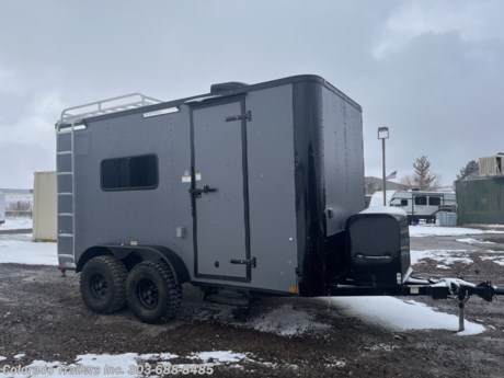 &lt;p&gt;&lt;span style=&quot;font-size: 16px; font-family: arial, helvetica, sans-serif;&quot;&gt;New 2023 7x14 Colorado OFF ROAD Trailer. Trailer is equipped with the Moab package.&amp;nbsp; Trailer features:&lt;/span&gt;&lt;br /&gt;&lt;br /&gt;&lt;span style=&quot;font-size: 16px; font-family: arial, helvetica, sans-serif;&quot;&gt;2-3500lb. torsion axles with electric brakes&lt;/span&gt;&lt;br /&gt;&lt;span style=&quot;font-size: 16px; font-family: arial, helvetica, sans-serif;&quot;&gt;Black out package&lt;/span&gt;&lt;br /&gt;&lt;span style=&quot;font-family: arial, helvetica, sans-serif; font-size: 16px;&quot;&gt;32 inch&amp;nbsp;&lt;/span&gt;Mudterrain&lt;span style=&quot;font-family: arial, helvetica, sans-serif; font-size: 16px;&quot;&gt;&amp;nbsp;tires&lt;/span&gt;&lt;br /&gt;&lt;span style=&quot;font-size: 16px; font-family: arial, helvetica, sans-serif;&quot;&gt;16&quot; on center walls, floor and ceiling&lt;/span&gt;&lt;br /&gt;&lt;span style=&quot;font-size: 16px; font-family: arial, helvetica, sans-serif;&quot;&gt;7x6 aluminum roof rack with ladder&lt;/span&gt;&lt;br /&gt;&lt;span style=&quot;font-size: 16px; font-family: arial, helvetica, sans-serif;&quot;&gt;Front Generator Platform with enclosed box&lt;/span&gt;&lt;br /&gt;&lt;span style=&quot;font-size: 16px; font-family: arial, helvetica, sans-serif;&quot;&gt;Drop down stabilizer jacks&lt;/span&gt;&lt;br /&gt;&lt;span style=&quot;font-size: 16px; font-family: arial, helvetica, sans-serif;&quot;&gt;Side door with RV lock and cam bar&lt;/span&gt;&lt;br /&gt;&lt;span style=&quot;font-size: 16px; font-family: arial, helvetica, sans-serif;&quot;&gt;Fold down RV Step at side door&lt;/span&gt;&lt;br /&gt;&lt;span style=&quot;font-size: 16px; font-family: arial, helvetica, sans-serif;&quot;&gt;Rear ramp door with spring assist close and rear deck option with cam bars&lt;/span&gt;&lt;br /&gt;&lt;span style=&quot;font-size: 16px; font-family: arial, helvetica, sans-serif;&quot;&gt;7 foot interior height&lt;/span&gt;&lt;br /&gt;&lt;span style=&quot;font-size: 16px; font-family: arial, helvetica, sans-serif;&quot;&gt;Nudo floor and&amp;nbsp;ramp&amp;nbsp;&lt;/span&gt;&lt;br /&gt;&lt;span style=&quot;font-size: 16px; font-family: arial, helvetica, sans-serif;&quot;&gt;Insulated walls and ceiling&lt;/span&gt;&lt;br /&gt;&lt;span style=&quot;font-size: 16px; font-family: arial, helvetica, sans-serif;&quot;&gt;Aluminum wall and ceiling liner&lt;/span&gt;&lt;br /&gt;&lt;span style=&quot;font-size: 16px; font-family: arial, helvetica, sans-serif;&quot;&gt;2 - 18x44 slider windows with screens in rear&lt;/span&gt;&lt;br /&gt;&lt;span style=&quot;font-size: 16px; font-family: arial, helvetica, sans-serif;&quot;&gt;Battery and box with battery charger&lt;br /&gt;Detachable cord&amp;nbsp;&lt;/span&gt;&lt;br /&gt;&lt;span style=&quot;font-size: 16px; font-family: arial, helvetica, sans-serif;&quot;&gt;30 amp power package with 4 interior outlets and 1 exterior GFI outlet&lt;/span&gt;&lt;br /&gt;&lt;span style=&quot;font-size: 16px; font-family: arial, helvetica, sans-serif;&quot;&gt;A/C unit&amp;nbsp;&lt;/span&gt;&lt;br /&gt;&lt;span style=&quot;font-size: 16px; font-family: arial, helvetica, sans-serif;&quot;&gt;Non power roof vent with maxx air&amp;nbsp;&lt;/span&gt;&lt;br /&gt;&lt;span style=&quot;font-size: 16px; font-family: arial, helvetica, sans-serif;&quot;&gt;4 D-rings&lt;/span&gt;&lt;br /&gt;&lt;span style=&quot;font-size: 16px; font-family: arial, helvetica, sans-serif;&quot;&gt;2 - 4 foot LED interior ceiling lights&lt;/span&gt;&lt;br /&gt;&lt;span style=&quot;font-size: 16px; font-family: arial, helvetica, sans-serif;&quot;&gt;2 LED exterior party lights&lt;/span&gt;&lt;br /&gt;&lt;span style=&quot;font-size: 16px; font-family: arial, helvetica, sans-serif;&quot;&gt;2 LED exterior spot/load lights&lt;/span&gt;&lt;br /&gt;&lt;span style=&quot;font-size: 16px; font-family: arial, helvetica, sans-serif;&quot;&gt;6 LED interior puck lights&lt;/span&gt;&lt;br /&gt;&lt;span style=&quot;font-size: 16px; font-family: arial, helvetica, sans-serif;&quot;&gt;3 year factory warranty&lt;/span&gt;&lt;/p&gt;
&lt;p&gt;&lt;span style=&quot;font-size: 16px; font-family: arial, helvetica, sans-serif;&quot;&gt;Dealer Stock #16402&lt;/span&gt;&lt;br /&gt;&lt;span style=&quot;font-size: 16px; font-family: arial, helvetica, sans-serif;&quot;&gt;Year: 2023&lt;/span&gt;&lt;br /&gt;&lt;span style=&quot;font-size: 16px; font-family: arial, helvetica, sans-serif;&quot;&gt;Make: Cargo Craft&lt;/span&gt;&lt;br /&gt;&lt;span style=&quot;font-size: 16px; font-family: arial, helvetica, sans-serif;&quot;&gt;Model: 7x14&lt;/span&gt;&lt;br /&gt;&lt;span style=&quot;font-size: 16px; font-family: arial, helvetica, sans-serif;&quot;&gt;Color: Matte Gray Blackout&amp;nbsp;&lt;/span&gt;&lt;br /&gt;&lt;span style=&quot;font-size: 16px; font-family: arial, helvetica, sans-serif;&quot;&gt;Weight: 3500lbs.&lt;/span&gt;&lt;/p&gt;
&lt;p&gt;&lt;span style=&quot;font-size: 16px; font-family: arial, helvetica, sans-serif;&quot;&gt;Give us a call we would like to earn your business 303-688-8485 - Family owned and operated. Shipping options available with great rates! Call to inquire.&amp;nbsp;&lt;/span&gt;&lt;/p&gt;
&lt;p&gt;&amp;nbsp;&lt;/p&gt;
&lt;p&gt;&amp;nbsp;&lt;/p&gt;