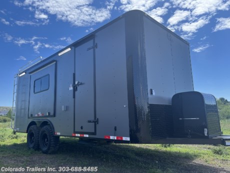 &lt;p&gt;&lt;span style=&quot;font-family: arial, helvetica, sans-serif; font-size: 18px;&quot;&gt;New 2024 8.5x18 ORB Colorado Off Road Cargo Trailer for sale.&amp;nbsp; Trailer features:&lt;/span&gt;&lt;/p&gt;
&lt;p&gt;&lt;span style=&quot;font-family: arial, helvetica, sans-serif; font-size: 18px;&quot;&gt;Trailer equipped with full bathroom and 2 roll over sofa beds and 13 feet of garage space&lt;br /&gt;&lt;/span&gt;&lt;/p&gt;
&lt;p&gt;&lt;span style=&quot;font-family: arial, helvetica, sans-serif; font-size: 18px;&quot;&gt;2 - 5200lb. torsion axles with electric brakes&lt;/span&gt;&lt;br /&gt;&lt;span style=&quot;font-family: arial, helvetica, sans-serif; font-size: 18px;&quot;&gt;Rear ramp door with spring assist close and cam bars&lt;br /&gt;Rear Deck Option&lt;/span&gt;&lt;br /&gt;&lt;span style=&quot;font-family: arial, helvetica, sans-serif; font-size: 18px;&quot;&gt;Side door with RV lock and cam bar&lt;/span&gt;&lt;br /&gt;&lt;span style=&quot;font-family: arial, helvetica, sans-serif; font-size: 18px;&quot;&gt;Fold down RV step&lt;/span&gt;&lt;br /&gt;&lt;span style=&quot;font-family: arial, helvetica, sans-serif; font-size: 18px;&quot;&gt;Removable coupler&lt;br /&gt;5x6 Awning door&lt;/span&gt;&lt;br /&gt;&lt;span style=&quot;font-family: arial, helvetica, sans-serif; font-size: 18px;&quot;&gt;Blackout package&lt;/span&gt;&lt;br /&gt;&lt;span style=&quot;font-family: arial, helvetica, sans-serif; font-size: 18px;&quot;&gt;4 D-rings&lt;/span&gt;&lt;br /&gt;&lt;span style=&quot;font-family: arial, helvetica, sans-serif; font-size: 18px;&quot;&gt;LED exterior running lights&lt;/span&gt;&lt;br /&gt;&lt;span style=&quot;font-family: arial, helvetica, sans-serif; font-size: 18px;&quot;&gt;2 LED exterior load/spot lights&lt;/span&gt;&lt;br /&gt;&lt;span style=&quot;font-family: arial, helvetica, sans-serif; font-size: 18px;&quot;&gt;2 LED exterior party lights&lt;/span&gt;&lt;br /&gt;&lt;span style=&quot;font-family: arial, helvetica, sans-serif; font-size: 18px;&quot;&gt;6 LED interior puck lights&lt;/span&gt;&lt;br /&gt;&lt;span style=&quot;font-family: arial, helvetica, sans-serif; font-size: 18px;&quot;&gt;2 LED 4 foot interior ceiling lights&lt;/span&gt;&lt;br /&gt;&lt;span style=&quot;font-family: arial, helvetica, sans-serif; font-size: 18px;&quot;&gt;2 - 18x44 slider windows with screens&lt;/span&gt;&lt;br /&gt;&lt;span style=&quot;font-family: arial, helvetica, sans-serif; font-size: 18px;&quot;&gt;Insulated walls and ceiling&lt;/span&gt;&lt;br /&gt;&lt;span style=&quot;font-family: arial, helvetica, sans-serif; font-size: 18px;&quot;&gt;Aluminum wall and ceiling liner&lt;/span&gt;&lt;br /&gt;&lt;span style=&quot;font-family: arial, helvetica, sans-serif; font-size: 18px;&quot;&gt;Rubbercoin floor and ramp with Nudo down&amp;nbsp;&lt;/span&gt;&lt;br /&gt;&lt;span style=&quot;font-family: arial, helvetica, sans-serif; font-size: 18px;&quot;&gt;7 foot interior height&lt;/span&gt;&lt;br /&gt;&lt;span style=&quot;font-family: arial, helvetica, sans-serif; font-size: 18px;&quot;&gt;30 amp power with 4 interior outlets and 1 exterior GFI&lt;br /&gt;Detachable Cord&amp;nbsp;&lt;/span&gt;&lt;br /&gt;&lt;span style=&quot;font-family: arial, helvetica, sans-serif; font-size: 18px;&quot;&gt;A/C unit with heat strip&amp;nbsp;&lt;/span&gt;&lt;br /&gt;&lt;span style=&quot;font-family: arial, helvetica, sans-serif;&quot;&gt;&lt;span style=&quot;font-size: 18px;&quot;&gt;Deluxe 12 volt fan&amp;nbsp;&lt;/span&gt;&lt;/span&gt;&lt;br /&gt;&lt;span style=&quot;font-family: arial, helvetica, sans-serif; font-size: 18px;&quot;&gt;Battery and box with battery charger&lt;/span&gt;&lt;br /&gt;&lt;span style=&quot;font-family: arial, helvetica, sans-serif; font-size: 18px;&quot;&gt;Stabilizer jacks&lt;/span&gt;&lt;br /&gt;&lt;span style=&quot;font-family: arial, helvetica, sans-serif; font-size: 18px;&quot;&gt;Generator platform with box&lt;/span&gt;&lt;br /&gt;&lt;span style=&quot;font-family: arial, helvetica, sans-serif; font-size: 18px;&quot;&gt;8x8 Roof rack with ladder&amp;nbsp;&lt;/span&gt;&lt;br /&gt;&lt;span style=&quot;font-family: arial, helvetica, sans-serif; font-size: 18px;&quot;&gt;Extended hitch&lt;/span&gt;&lt;br /&gt;&lt;span style=&quot;font-family: arial, helvetica, sans-serif; font-size: 18px;&quot;&gt;Triple tube tongue&lt;br /&gt;3 Year Factory&amp;nbsp;Warranty&lt;br /&gt;26 gallon fresh tank&lt;/span&gt;&lt;br style=&quot;font-family: arial, helvetica, sans-serif; font-size: 16px;&quot; /&gt;&lt;span style=&quot;font-family: arial, helvetica, sans-serif; font-size: 18px;&quot;&gt;4 gallon electric hot water heater&lt;/span&gt;&lt;br style=&quot;font-family: arial, helvetica, sans-serif; font-size: 16px;&quot; /&gt;&lt;span style=&quot;font-family: arial, helvetica, sans-serif; font-size: 18px;&quot;&gt;shower&lt;/span&gt;&lt;br style=&quot;font-family: arial, helvetica, sans-serif; font-size: 16px;&quot; /&gt;&lt;span style=&quot;font-family: arial, helvetica, sans-serif; font-size: 18px;&quot;&gt;cabinet&lt;/span&gt;&lt;br style=&quot;font-family: arial, helvetica, sans-serif; font-size: 16px;&quot; /&gt;&lt;span style=&quot;font-family: arial, helvetica, sans-serif; font-size: 18px;&quot;&gt;Laveo&amp;nbsp;Toilet&lt;/span&gt;&lt;br style=&quot;font-family: arial, helvetica, sans-serif; font-size: 16px;&quot; /&gt;&lt;span style=&quot;font-family: arial, helvetica, sans-serif; font-size: 18px;&quot;&gt;Portable grey tank&lt;/span&gt;&lt;br style=&quot;font-family: arial, helvetica, sans-serif; font-size: 16px;&quot; /&gt;&lt;span style=&quot;font-family: arial, helvetica, sans-serif; font-size: 18px;&quot;&gt;100 amp hour lithium battery&lt;br /&gt;2 Roll over sofa beds&lt;/span&gt;&lt;/p&gt;
&lt;p&gt;&lt;span style=&quot;font-family: arial, helvetica, sans-serif; font-size: 18px;&quot;&gt;Dealer Stock #21008&lt;/span&gt;&lt;br /&gt;&lt;span style=&quot;font-family: arial, helvetica, sans-serif; font-size: 18px;&quot;&gt;Year: 2024&lt;/span&gt;&lt;br /&gt;&lt;span style=&quot;font-family: arial, helvetica, sans-serif; font-size: 18px;&quot;&gt;Make: Cargo Craft&lt;/span&gt;&lt;br /&gt;&lt;span style=&quot;font-family: arial, helvetica, sans-serif; font-size: 18px;&quot;&gt;Model: 8.5x16&lt;/span&gt;&lt;br /&gt;&lt;span style=&quot;font-family: arial, helvetica, sans-serif; font-size: 18px;&quot;&gt;Color: Matte Gray Blackout&lt;/span&gt;&lt;br /&gt;&lt;span style=&quot;font-family: arial, helvetica, sans-serif; font-size: 18px;&quot;&gt;Weight: 5,000lbs.&lt;/span&gt;&lt;br /&gt;&lt;span style=&quot;font-family: arial, helvetica, sans-serif; font-size: 18px;&quot;&gt;Payload Capacity: 5000lbs.&lt;/span&gt;&lt;/p&gt;
&lt;p&gt;&lt;span style=&quot;font-family: arial, helvetica, sans-serif; font-size: 18px;&quot;&gt;Give us a call we would like to earn your business 303-688-8485 - Not near us? Shipping options available with great rates! Call to inquire.&lt;/span&gt;&lt;/p&gt;