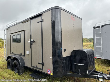 &lt;p&gt;&lt;span style=&quot;font-size: 16px; font-family: arial, helvetica, sans-serif;&quot;&gt;New 2023 7x16 Colorado OFF ROAD Trailer. Trailer is equipped with the Moab package.&amp;nbsp; Trailer features:&lt;br /&gt;&lt;/span&gt;&lt;br /&gt;&lt;span style=&quot;font-size: 16px; font-family: arial, helvetica, sans-serif;&quot;&gt;2-3500lb. torsion axles with electric brakes&lt;/span&gt;&lt;br /&gt;&lt;span style=&quot;font-size: 16px; font-family: arial, helvetica, sans-serif;&quot;&gt;Black out package&lt;/span&gt;&lt;br /&gt;&lt;span style=&quot;font-family: arial, helvetica, sans-serif; font-size: 16px;&quot;&gt;31 inch &lt;/span&gt;Mudterrain&lt;span style=&quot;font-family: arial, helvetica, sans-serif; font-size: 16px;&quot;&gt;&amp;nbsp;tires&lt;/span&gt;&lt;br /&gt;&lt;span style=&quot;font-size: 16px; font-family: arial, helvetica, sans-serif;&quot;&gt;16&quot; on center walls, floor and ceiling&lt;/span&gt;&lt;br /&gt;&lt;span style=&quot;font-size: 16px; font-family: arial, helvetica, sans-serif;&quot;&gt;7x6 aluminum roof rack with ladder&lt;/span&gt;&lt;br /&gt;&lt;span style=&quot;font-size: 16px; font-family: arial, helvetica, sans-serif;&quot;&gt;Front Generator Platform with enclosed box&lt;/span&gt;&lt;br /&gt;&lt;span style=&quot;font-size: 16px; font-family: arial, helvetica, sans-serif;&quot;&gt;Drop down stabilizer jacks&lt;/span&gt;&lt;br /&gt;&lt;span style=&quot;font-size: 16px; font-family: arial, helvetica, sans-serif;&quot;&gt;Side door with RV lock and cam bar&lt;/span&gt;&lt;br /&gt;&lt;span style=&quot;font-size: 16px; font-family: arial, helvetica, sans-serif;&quot;&gt;Fold down RV Step at side door&lt;/span&gt;&lt;br /&gt;&lt;span style=&quot;font-size: 16px; font-family: arial, helvetica, sans-serif;&quot;&gt;Rear ramp door with spring assist close and rear deck option with cam bars&lt;/span&gt;&lt;br /&gt;&lt;span style=&quot;font-size: 16px; font-family: arial, helvetica, sans-serif;&quot;&gt;7 foot interior height&lt;/span&gt;&lt;br /&gt;&lt;span style=&quot;font-size: 16px; font-family: arial, helvetica, sans-serif;&quot;&gt;Rubber coin floor and ramp with Nudo down&lt;/span&gt;&lt;br /&gt;&lt;span style=&quot;font-size: 16px; font-family: arial, helvetica, sans-serif;&quot;&gt;Insulated walls and ceiling&lt;/span&gt;&lt;br /&gt;&lt;span style=&quot;font-size: 16px; font-family: arial, helvetica, sans-serif;&quot;&gt;Aluminum wall and ceiling liner&lt;/span&gt;&lt;br /&gt;&lt;span style=&quot;font-size: 16px; font-family: arial, helvetica, sans-serif;&quot;&gt;2 - 18x44 slider windows with screens in rear&lt;br /&gt;4x6 Awning door&lt;/span&gt;&lt;br /&gt;&lt;span style=&quot;font-size: 16px; font-family: arial, helvetica, sans-serif;&quot;&gt;Battery and box with battery charger&lt;br /&gt;Detachable cord&amp;nbsp;&lt;/span&gt;&lt;br /&gt;&lt;span style=&quot;font-size: 16px; font-family: arial, helvetica, sans-serif;&quot;&gt;30 amp power package with 4 interior outlets and 1 exterior GFI outlet&lt;/span&gt;&lt;br /&gt;&lt;span style=&quot;font-size: 16px; font-family: arial, helvetica, sans-serif;&quot;&gt;A/C unit with heat strip&lt;/span&gt;&lt;br /&gt;&lt;span style=&quot;font-family: arial, helvetica, sans-serif;&quot;&gt;&lt;span style=&quot;font-size: 16px;&quot;&gt;Deluxe 12 volt fan&amp;nbsp;&lt;/span&gt;&lt;/span&gt;&lt;br /&gt;&lt;span style=&quot;font-size: 16px; font-family: arial, helvetica, sans-serif;&quot;&gt;4 D-rings&lt;/span&gt;&lt;br /&gt;&lt;span style=&quot;font-size: 16px; font-family: arial, helvetica, sans-serif;&quot;&gt;2 - 4 foot LED interior ceiling lights&lt;/span&gt;&lt;br /&gt;&lt;span style=&quot;font-size: 16px; font-family: arial, helvetica, sans-serif;&quot;&gt;2 LED exterior party lights&lt;/span&gt;&lt;br /&gt;&lt;span style=&quot;font-size: 16px; font-family: arial, helvetica, sans-serif;&quot;&gt;2 LED exterior spot/load lights&lt;/span&gt;&lt;br /&gt;&lt;span style=&quot;font-size: 16px; font-family: arial, helvetica, sans-serif;&quot;&gt;7 LED interior puck lights&lt;/span&gt;&lt;br /&gt;&lt;span style=&quot;font-size: 16px; font-family: arial, helvetica, sans-serif;&quot;&gt;3 year factory warranty&lt;/span&gt;&lt;/p&gt;
&lt;p&gt;&lt;span style=&quot;font-size: 16px; font-family: arial, helvetica, sans-serif;&quot;&gt;Dealer Stock #16565&lt;/span&gt;&lt;br /&gt;&lt;span style=&quot;font-size: 16px; font-family: arial, helvetica, sans-serif;&quot;&gt;Year: 2024&lt;/span&gt;&lt;br /&gt;&lt;span style=&quot;font-size: 16px; font-family: arial, helvetica, sans-serif;&quot;&gt;Make: Cargo Craft&lt;/span&gt;&lt;br /&gt;&lt;span style=&quot;font-size: 16px; font-family: arial, helvetica, sans-serif;&quot;&gt;Model: 7x16&lt;/span&gt;&lt;br /&gt;&lt;span style=&quot;font-size: 16px; font-family: arial, helvetica, sans-serif;&quot;&gt;Color: Bronze Blackout&amp;nbsp;&lt;/span&gt;&lt;br /&gt;&lt;span style=&quot;font-size: 16px; font-family: arial, helvetica, sans-serif;&quot;&gt;Weight: 3800lbs.&lt;/span&gt;&lt;/p&gt;
&lt;p&gt;&lt;span style=&quot;font-size: 16px; font-family: arial, helvetica, sans-serif;&quot;&gt;Give us a call we would like to earn your business 303-688-8485 - Family owned and operated. Shipping options available with great rates! Call to inquire.&amp;nbsp;&lt;/span&gt;&lt;/p&gt;
&lt;p&gt;&amp;nbsp;&lt;/p&gt;
&lt;p&gt;&amp;nbsp;&lt;/p&gt;