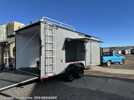 &lt;p&gt;&lt;span style=&quot;font-family: arial, helvetica, sans-serif; font-size: 18px;&quot;&gt;New 2024 8.5x20 Colorado Off Road Cargo Trailer for sale.&amp;nbsp; Trailer features:&lt;/span&gt;&lt;/p&gt;
&lt;p&gt;&lt;span style=&quot;font-family: arial, helvetica, sans-serif; font-size: 18px;&quot;&gt;2 - 5200lb. torsion axles with electric brakes&lt;/span&gt;&lt;br&gt;&lt;span style=&quot;font-family: arial, helvetica, sans-serif; font-size: 18px;&quot;&gt;Rear ramp door with spring assist close and cam bars&lt;br&gt;Rear Deck Option&lt;/span&gt;&lt;br&gt;&lt;span style=&quot;font-family: arial, helvetica, sans-serif; font-size: 18px;&quot;&gt;Side door with RV lock and cam bar&lt;/span&gt;&lt;br&gt;&lt;span style=&quot;font-family: arial, helvetica, sans-serif; font-size: 18px;&quot;&gt;Fold down RV step&lt;/span&gt;&lt;br&gt;&lt;span style=&quot;font-family: arial, helvetica, sans-serif; font-size: 18px;&quot;&gt;Removable coupler&lt;/span&gt;&lt;br&gt;&lt;span style=&quot;font-family: arial, helvetica, sans-serif; font-size: 18px;&quot;&gt;Blackout package&lt;/span&gt;&lt;br&gt;&lt;span style=&quot;font-family: arial, helvetica, sans-serif; font-size: 18px;&quot;&gt;4 D-rings&lt;/span&gt;&lt;br&gt;&lt;span style=&quot;font-family: arial, helvetica, sans-serif; font-size: 18px;&quot;&gt;LED exterior running lights&lt;/span&gt;&lt;br&gt;&lt;span style=&quot;font-family: arial, helvetica, sans-serif; font-size: 18px;&quot;&gt;2 LED exterior load/spot lights&lt;/span&gt;&lt;br&gt;&lt;span style=&quot;font-family: arial, helvetica, sans-serif; font-size: 18px;&quot;&gt;2 LED exterior party lights&lt;/span&gt;&lt;br&gt;&lt;span style=&quot;font-family: arial, helvetica, sans-serif; font-size: 18px;&quot;&gt;7 LED interior puck lights&lt;/span&gt;&lt;br&gt;&lt;span style=&quot;font-family: arial, helvetica, sans-serif; font-size: 18px;&quot;&gt;2 LED 4 foot interior ceiling lights&lt;/span&gt;&lt;br&gt;&lt;span style=&quot;font-family: arial, helvetica, sans-serif; font-size: 18px;&quot;&gt;2 - 18x44 slider windows with screens&lt;br&gt;4x6 Awning door&amp;nbsp;&lt;/span&gt;&lt;br&gt;&lt;span style=&quot;font-family: arial, helvetica, sans-serif; font-size: 18px;&quot;&gt;Insulated walls and ceiling&lt;/span&gt;&lt;br&gt;&lt;span style=&quot;font-family: arial, helvetica, sans-serif; font-size: 18px;&quot;&gt;Aluminium wall and ceiling liner&lt;/span&gt;&lt;br&gt;&lt;span style=&quot;font-family: arial, helvetica, sans-serif;&quot;&gt;&lt;span style=&quot;font-size: 18px;&quot;&gt;Rubber coin floor and ramp Nudo Down&lt;/span&gt;&lt;/span&gt;&lt;br&gt;&lt;span style=&quot;font-family: arial, helvetica, sans-serif; font-size: 18px;&quot;&gt;7 foot interior height&lt;/span&gt;&lt;br&gt;&lt;span style=&quot;font-family: arial, helvetica, sans-serif; font-size: 18px;&quot;&gt;30 amp power with 4 interior outlets and 1 exterior GFI&lt;br&gt;Detachable Cord&amp;nbsp;&lt;/span&gt;&lt;br&gt;&lt;span style=&quot;font-family: arial, helvetica, sans-serif; font-size: 18px;&quot;&gt;A/C unit with heat strip&amp;nbsp;&lt;/span&gt;&lt;br&gt;&lt;span style=&quot;font-family: arial, helvetica, sans-serif; font-size: 18px;&quot;&gt;Deluxe 12 volt power fan&lt;/span&gt;&lt;br&gt;&lt;span style=&quot;font-family: arial, helvetica, sans-serif; font-size: 18px;&quot;&gt;Battery and box with battery charger&lt;/span&gt;&lt;br&gt;&lt;span style=&quot;font-family: arial, helvetica, sans-serif; font-size: 18px;&quot;&gt;Stabilizer jacks&lt;/span&gt;&lt;br&gt;&lt;span style=&quot;font-family: arial, helvetica, sans-serif; font-size: 18px;&quot;&gt;Generator platform with box&lt;/span&gt;&lt;br&gt;&lt;span style=&quot;font-family: arial, helvetica, sans-serif; font-size: 18px;&quot;&gt;8x7 Roof rack with ladder&amp;nbsp;&lt;/span&gt;&lt;br&gt;&lt;span style=&quot;font-family: arial, helvetica, sans-serif; font-size: 18px;&quot;&gt;Extended hitch&lt;/span&gt;&lt;br&gt;&lt;span style=&quot;font-family: arial, helvetica, sans-serif; font-size: 18px;&quot;&gt;Triple tube tongue&lt;br&gt;3 Year Factory&amp;nbsp;Warranty&lt;/span&gt;&lt;br&gt;&lt;br&gt;&lt;/p&gt;
&lt;p&gt;&lt;span style=&quot;font-family: arial, helvetica, sans-serif; font-size: 18px;&quot;&gt;Dealer Stock #16657&lt;/span&gt;&lt;br&gt;&lt;span style=&quot;font-family: arial, helvetica, sans-serif; font-size: 18px;&quot;&gt;Year: 2024&lt;/span&gt;&lt;br&gt;&lt;span style=&quot;font-family: arial, helvetica, sans-serif; font-size: 18px;&quot;&gt;Make: Cargo Craft&lt;/span&gt;&lt;br&gt;&lt;span style=&quot;font-family: arial, helvetica, sans-serif; font-size: 18px;&quot;&gt;Model: 8.5x20&lt;/span&gt;&lt;br&gt;&lt;span style=&quot;font-family: arial, helvetica, sans-serif; font-size: 18px;&quot;&gt;Color: Matte Gray Blackout&lt;/span&gt;&lt;br&gt;&lt;span style=&quot;font-family: arial, helvetica, sans-serif; font-size: 18px;&quot;&gt;Weight: 5,200lbs.&lt;/span&gt;&lt;br&gt;&lt;span style=&quot;font-family: arial, helvetica, sans-serif; font-size: 18px;&quot;&gt;Payload Capacity: 4800lbs.&lt;/span&gt;&lt;/p&gt;
&lt;p&gt;&lt;span style=&quot;font-family: arial, helvetica, sans-serif; font-size: 18px;&quot;&gt;Give us a call we would like to earn your business 303-688-8485 - Not near us? Shipping options available with great rates! Call to inquire.&lt;/span&gt;&lt;/p&gt;