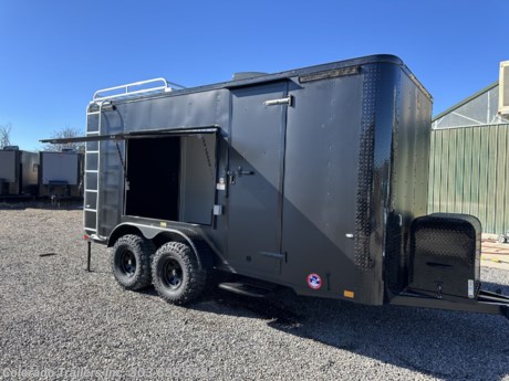 &lt;p&gt;&lt;span style=&quot;font-family: arial, helvetica, sans-serif; font-size: 16px;&quot;&gt;New 2024 7x16 Colorado OFF ROAD Toy Hauler. Trailer is equipped with the Moab package.&amp;nbsp; Trailer features:&lt;/span&gt;&lt;br&gt;&lt;br&gt;&lt;span style=&quot;font-family: arial, helvetica, sans-serif; font-size: 16px;&quot;&gt;2-3500lb. torsion axles with electric brakes&lt;/span&gt;&lt;br&gt;&lt;span style=&quot;font-family: arial, helvetica, sans-serif; font-size: 16px;&quot;&gt;Black out package&lt;/span&gt;&lt;br&gt;&lt;span style=&quot;font-family: arial, helvetica, sans-serif; font-size: 16px;&quot;&gt;32 inch Mudterrain tires&lt;/span&gt;&lt;br&gt;&lt;span style=&quot;font-family: arial, helvetica, sans-serif; font-size: 16px;&quot;&gt;16&quot; on center walls, ceiling, and floor&amp;nbsp;&lt;/span&gt;&lt;br&gt;&lt;span style=&quot;font-family: arial, helvetica, sans-serif; font-size: 16px;&quot;&gt;Front Generator Platform with enclosed box&lt;br&gt;4x6 Awning door&lt;/span&gt;&lt;br&gt;&lt;span style=&quot;font-family: arial, helvetica, sans-serif; font-size: 16px;&quot;&gt;7x6 Aluminum roof rack and ladder&lt;/span&gt;&lt;br&gt;&lt;span style=&quot;font-family: arial, helvetica, sans-serif; font-size: 16px;&quot;&gt;Side door with RV lock and cam bar&lt;/span&gt;&lt;br&gt;&lt;span style=&quot;font-family: arial, helvetica, sans-serif; font-size: 16px;&quot;&gt;Fold down RV Step at side door&lt;/span&gt;&lt;br&gt;&lt;span style=&quot;font-family: arial, helvetica, sans-serif; font-size: 16px;&quot;&gt;Rear ramp door with spring assist close&amp;nbsp;&lt;br&gt;Rear deck option&lt;/span&gt;&lt;br&gt;&lt;span style=&quot;font-family: arial, helvetica, sans-serif; font-size: 16px;&quot;&gt;7 foot interior height&lt;/span&gt;&lt;br&gt;&lt;span style=&quot;font-family: arial, helvetica, sans-serif; font-size: 16px;&quot;&gt;Rubber Coin floor and ramp Nudo down&lt;/span&gt;&lt;br&gt;&lt;span style=&quot;font-family: arial, helvetica, sans-serif; font-size: 16px;&quot;&gt;Insulated walls and ceiling&lt;/span&gt;&lt;br&gt;&lt;span style=&quot;font-family: arial, helvetica, sans-serif; font-size: 16px;&quot;&gt;Aluminum wall and ceiling liner&lt;/span&gt;&lt;br&gt;&lt;span style=&quot;font-family: arial, helvetica, sans-serif; font-size: 16px;&quot;&gt;2 - 18x44 slider windows with screens&lt;/span&gt;&lt;br&gt;&lt;span style=&quot;font-family: arial, helvetica, sans-serif; font-size: 16px;&quot;&gt;Battery and box with battery charger&lt;/span&gt;&lt;br&gt;&lt;span style=&quot;font-family: arial, helvetica, sans-serif; font-size: 16px;&quot;&gt;30 amp power package with 4 interior outlets and 1 exterior GFI outlet&lt;br&gt;&lt;/span&gt;&lt;span style=&quot;font-family: arial, helvetica, sans-serif; font-size: 16px;&quot;&gt;Detachable cord&lt;/span&gt;&lt;br&gt;&lt;span style=&quot;font-family: arial, helvetica, sans-serif; font-size: 16px;&quot;&gt;Removable Coupler&lt;/span&gt;&lt;br&gt;&lt;span style=&quot;font-family: arial, helvetica, sans-serif; font-size: 16px;&quot;&gt;A/C unit with heat strip&lt;/span&gt;&lt;br&gt;&lt;span style=&quot;font-family: arial, helvetica, sans-serif; font-size: 16px;&quot;&gt;Deluxe 12 volt fan &lt;/span&gt;&lt;br&gt;&lt;span style=&quot;font-family: arial, helvetica, sans-serif; font-size: 16px;&quot;&gt;4 D-rings&lt;/span&gt;&lt;br&gt;&lt;span style=&quot;font-family: arial, helvetica, sans-serif; font-size: 16px;&quot;&gt;2 - 4 foot LED interior ceiling lights&lt;/span&gt;&lt;br&gt;&lt;span style=&quot;font-family: arial, helvetica, sans-serif; font-size: 16px;&quot;&gt;2 LED exterior party lights&lt;/span&gt;&lt;br&gt;&lt;span style=&quot;font-family: arial, helvetica, sans-serif; font-size: 16px;&quot;&gt;2 LED exterior spot/load lights&lt;/span&gt;&lt;br&gt;&lt;span style=&quot;font-family: arial, helvetica, sans-serif; font-size: 16px;&quot;&gt;7 LED interior puck lights&lt;/span&gt;&lt;br&gt;&lt;span style=&quot;font-family: arial, helvetica, sans-serif; font-size: 16px;&quot;&gt;3 year factory warranty&lt;/span&gt;&lt;/p&gt;
&lt;p&gt;&lt;span style=&quot;font-family: arial, helvetica, sans-serif; font-size: 16px;&quot;&gt;Dealer Stock #16656&lt;/span&gt;&lt;br&gt;&lt;span style=&quot;font-family: arial, helvetica, sans-serif; font-size: 16px;&quot;&gt;Year: 2024&lt;/span&gt;&lt;br&gt;&lt;span style=&quot;font-family: arial, helvetica, sans-serif; font-size: 16px;&quot;&gt;Make: Off Road&amp;nbsp;&lt;/span&gt;&lt;br&gt;&lt;span style=&quot;font-family: arial, helvetica, sans-serif; font-size: 16px;&quot;&gt;Model: 7x16&lt;/span&gt;&lt;br&gt;&lt;span style=&quot;font-family: arial, helvetica, sans-serif; font-size: 16px;&quot;&gt;Color: Matte Black Blackout&amp;nbsp;&lt;/span&gt;&lt;br&gt;&lt;span style=&quot;font-family: arial, helvetica, sans-serif; font-size: 16px;&quot;&gt;Weight: 3800lbs.&lt;br&gt;&lt;/span&gt;&lt;span style=&quot;font-family: arial, helvetica, sans-serif; font-size: 16px;&quot;&gt;Payload Capacity: 3200lbs.&lt;/span&gt;&lt;/p&gt;
&lt;p&gt;&lt;span style=&quot;font-family: arial, helvetica, sans-serif; font-size: 16px;&quot;&gt;Give us a call we would like to earn your business 303-688-8485&lt;/span&gt;&lt;/p&gt;